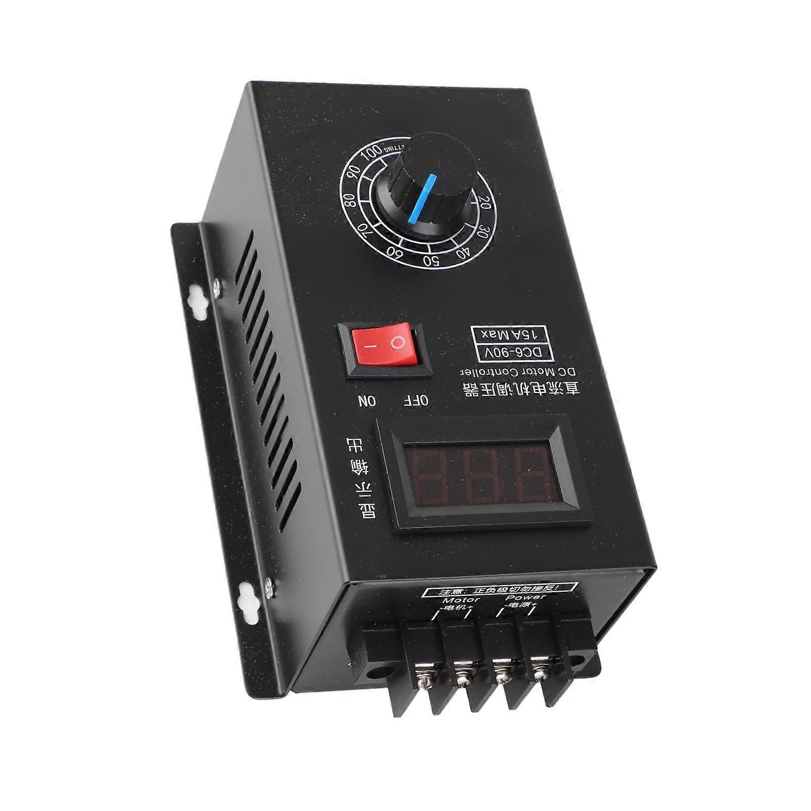 Universal 6V ‑ 90V PWM DC Motor Speed Control PLC 15A Governor Volt Display