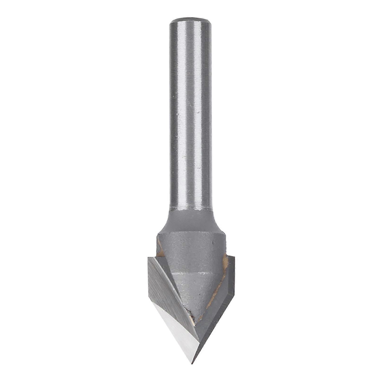 Router Bit 60 Degrees V Type 45# Carbon Steel 6mm Shank with Alloy Head Woodworking Tool(60 Degrees V Type 6X1/2 )