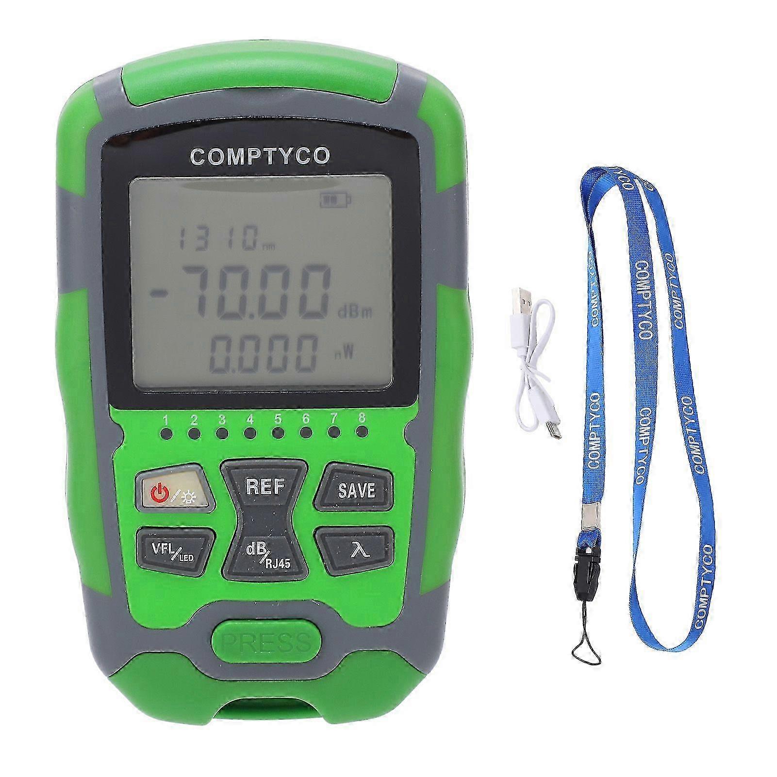Mini Optical Power Meter Red Light Fiber Optic Cable Power Tester with USB Charging Cable 1MW