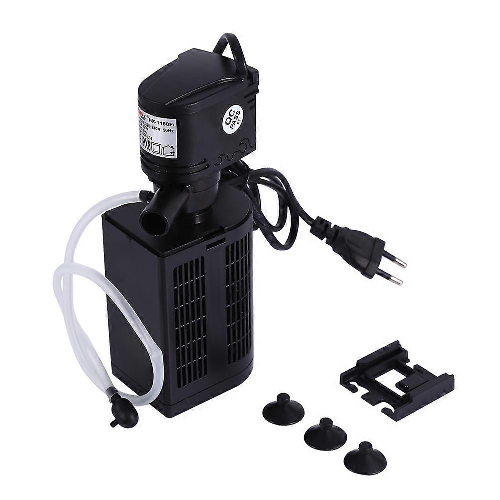 Multi function 3 in 1 Aquarium Filter Submersible Oxygen Pump Purifier Tank Tool (12W)