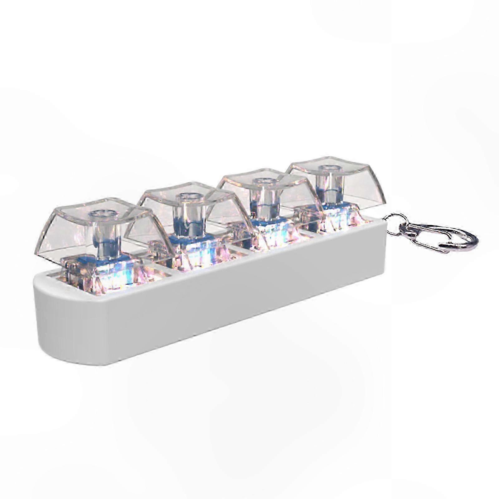 LED 4-Key Keycap Tester Anxiety Relief centripetal Stimulation with Durable Design