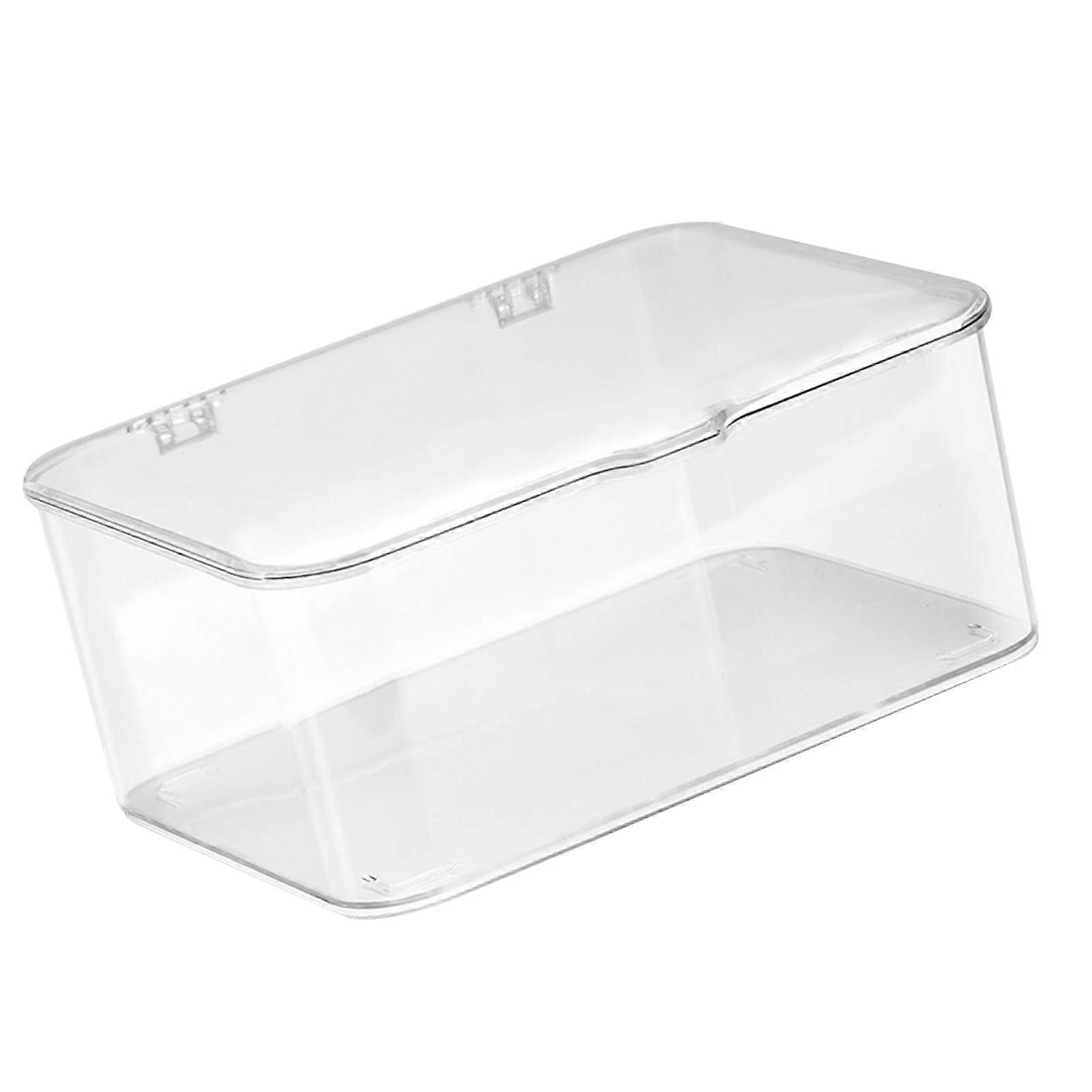 Desk Storage Box Plastic LargeCapacity, MultiFunctional Phone Case Storage Holder With Lid, Transparent