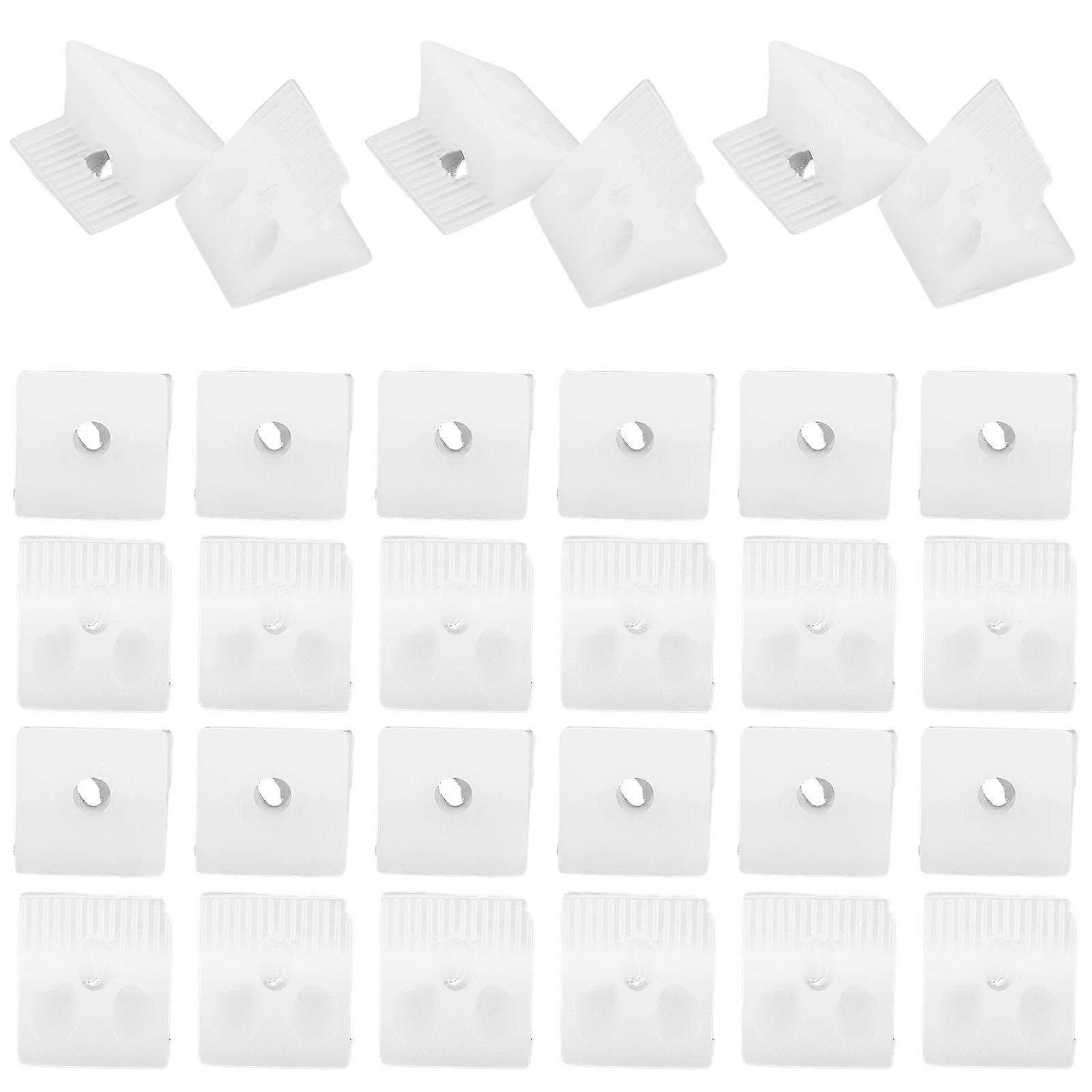 Cabinet Support 100Pcs Plastic Drawer Bracket Wedges with Screws Angle Code