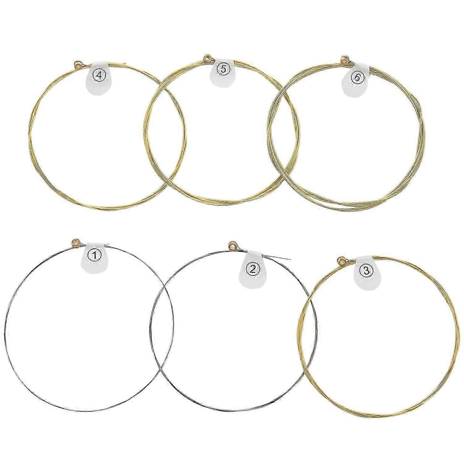 6 StringsSet Acoustic Guitar Strings Musical Instruments Acoustic Guitar String Guitar Parts -010