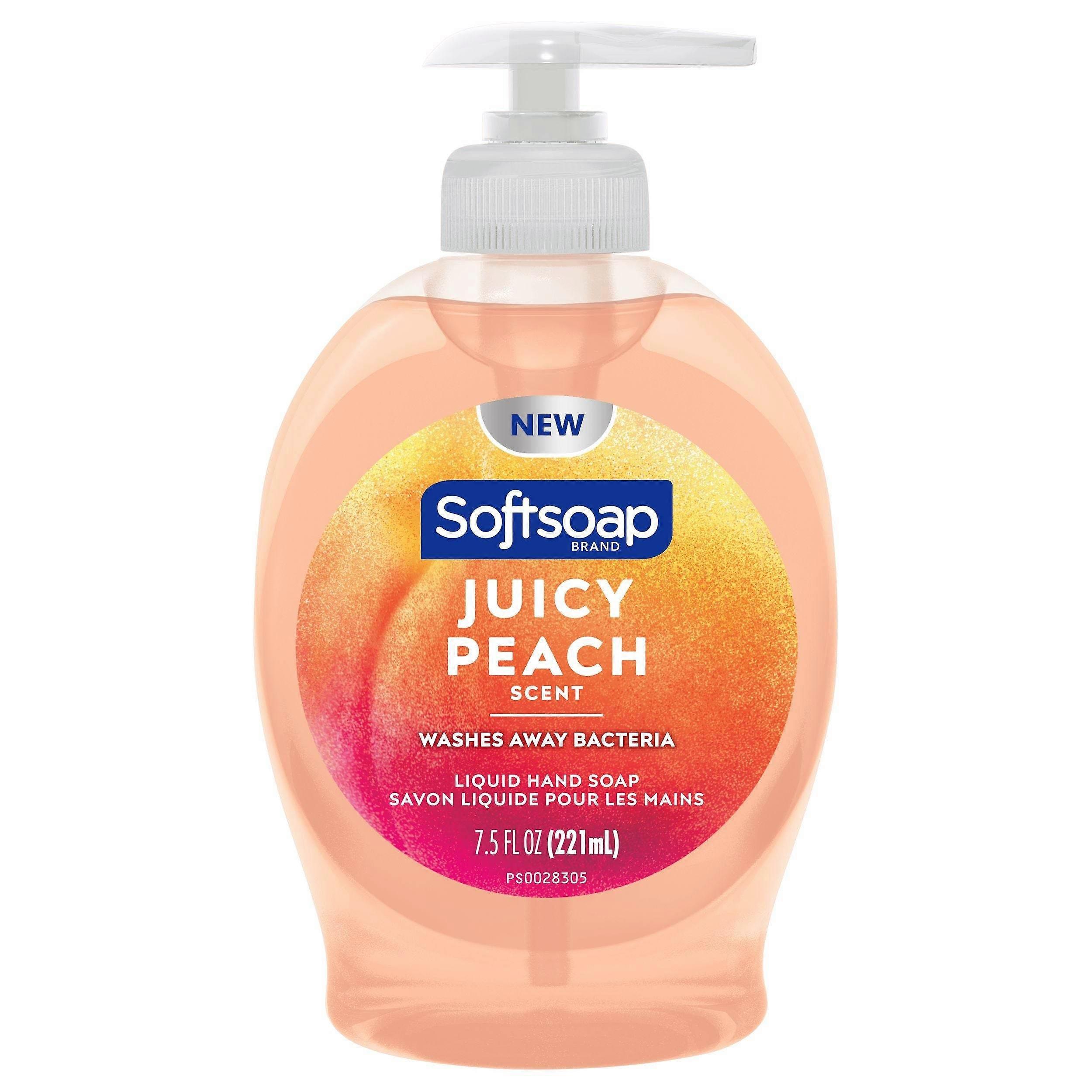 ソフトソープリキッドハンドソープ、ジューシーピーチ、7.5オンス