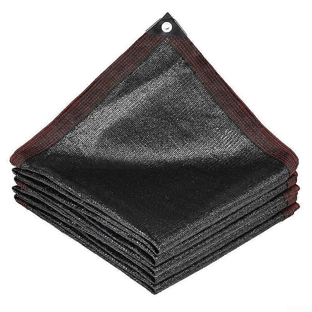 Garden Sunshade Net with Eyelets UV Block Black Polyethylene Mesh for Balcony Greenhouse 2x8m