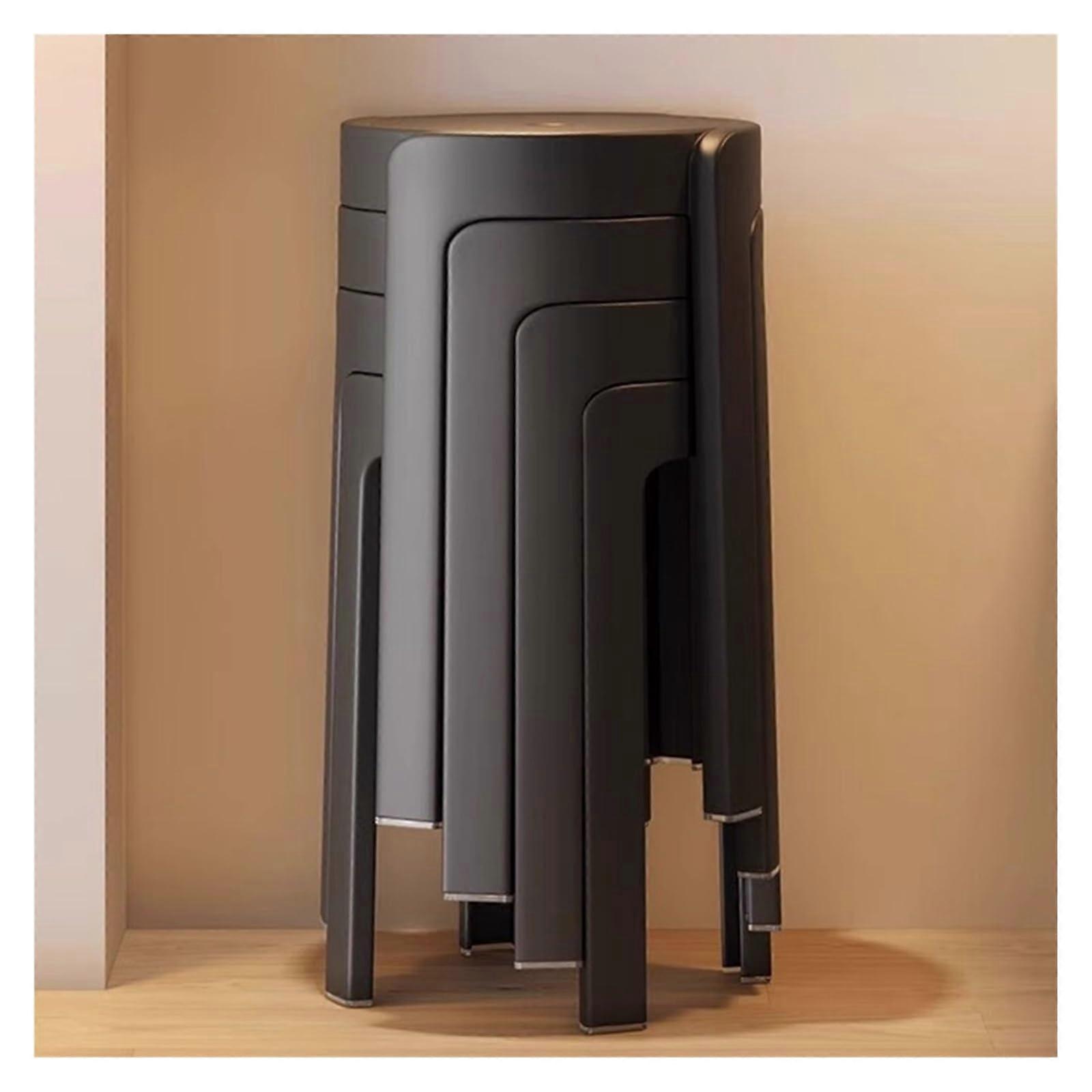 Plastic Stackable Stools Set of 4, Portable Nesting Design for Home, Office, Classroom, Party Use (Style4)