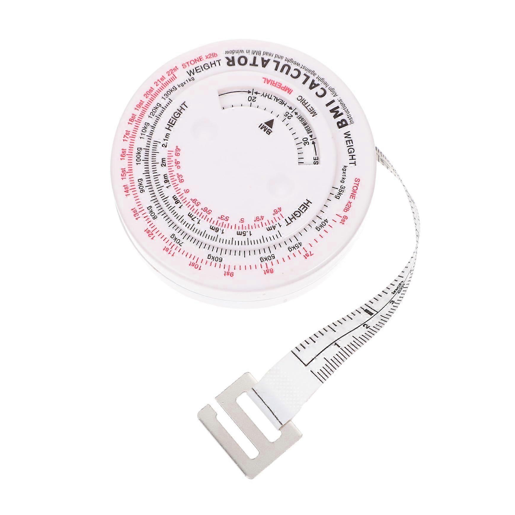 Retractable Body Tape Measure with Dual Units for Waist and BMI Tracking Flexible Tool