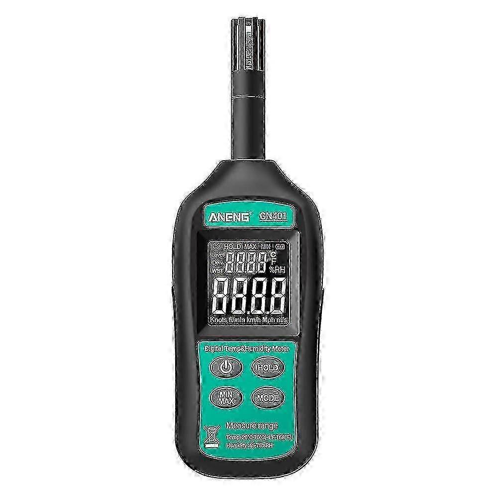 25-26 Digital Display Abs With Dew Point Wet Bulb Auto Power Off 2 In 1 Lcd Backlight Temperature Humidity Meter Battery Powered Home