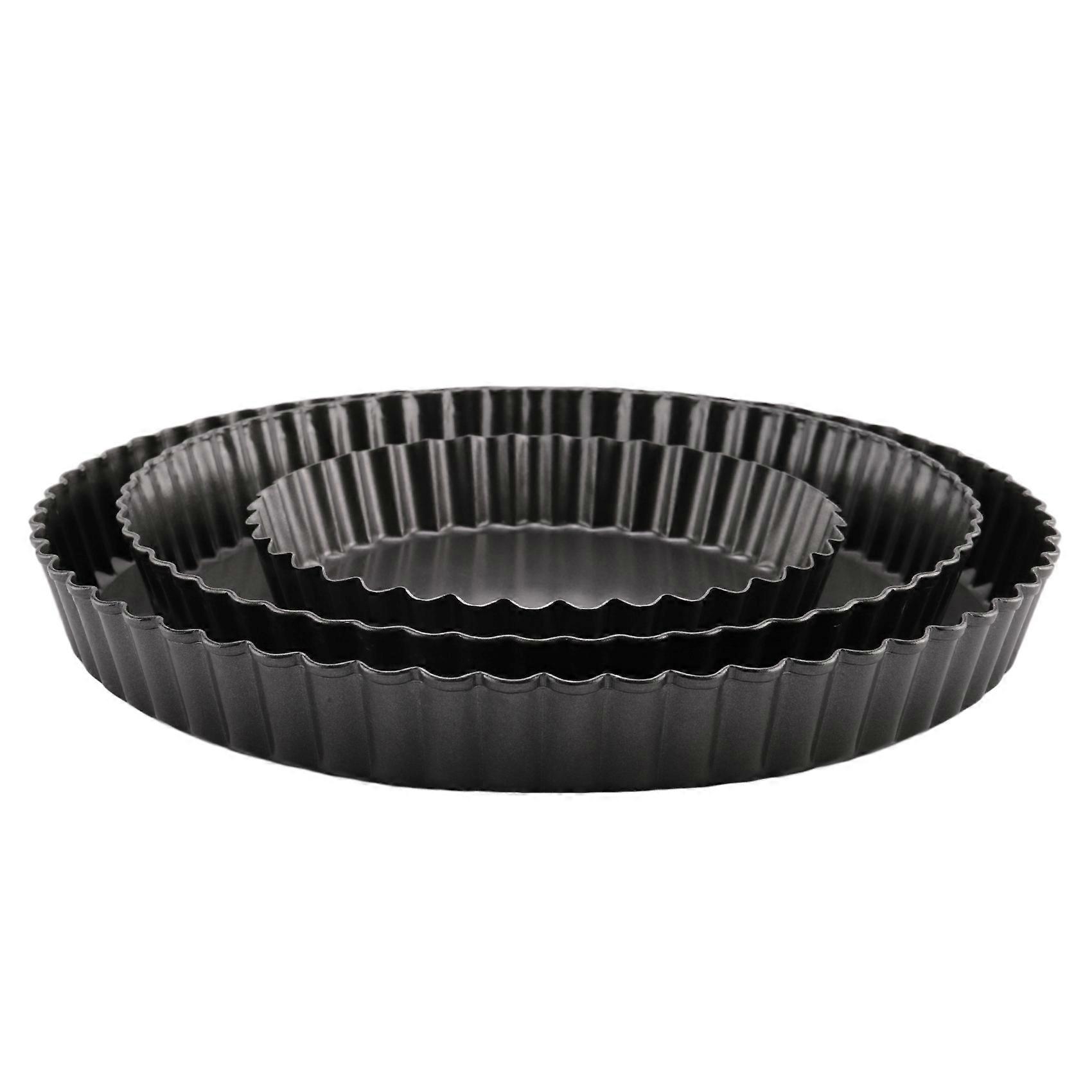 Pie Tin,Non-Stick Pie Dish,Round Quiche Tart Pan,Pizza Plate with Removable Loose Bottom,Bakeware(14/20/24cm)