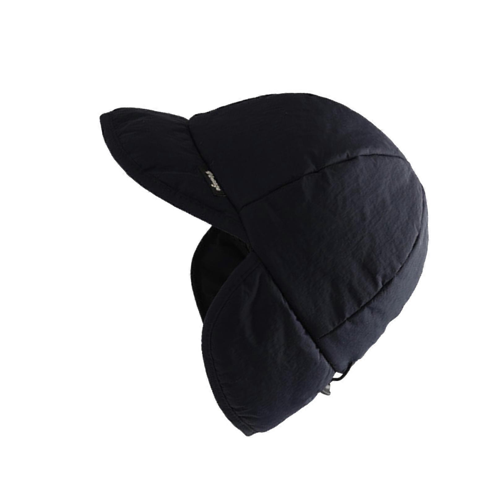 Boys Warm Trapper Hat Bomber Hat Simple Solid Color Unisex Cold Weather Windproof Thick Insulate Hat with Earmuffs  Navy blue