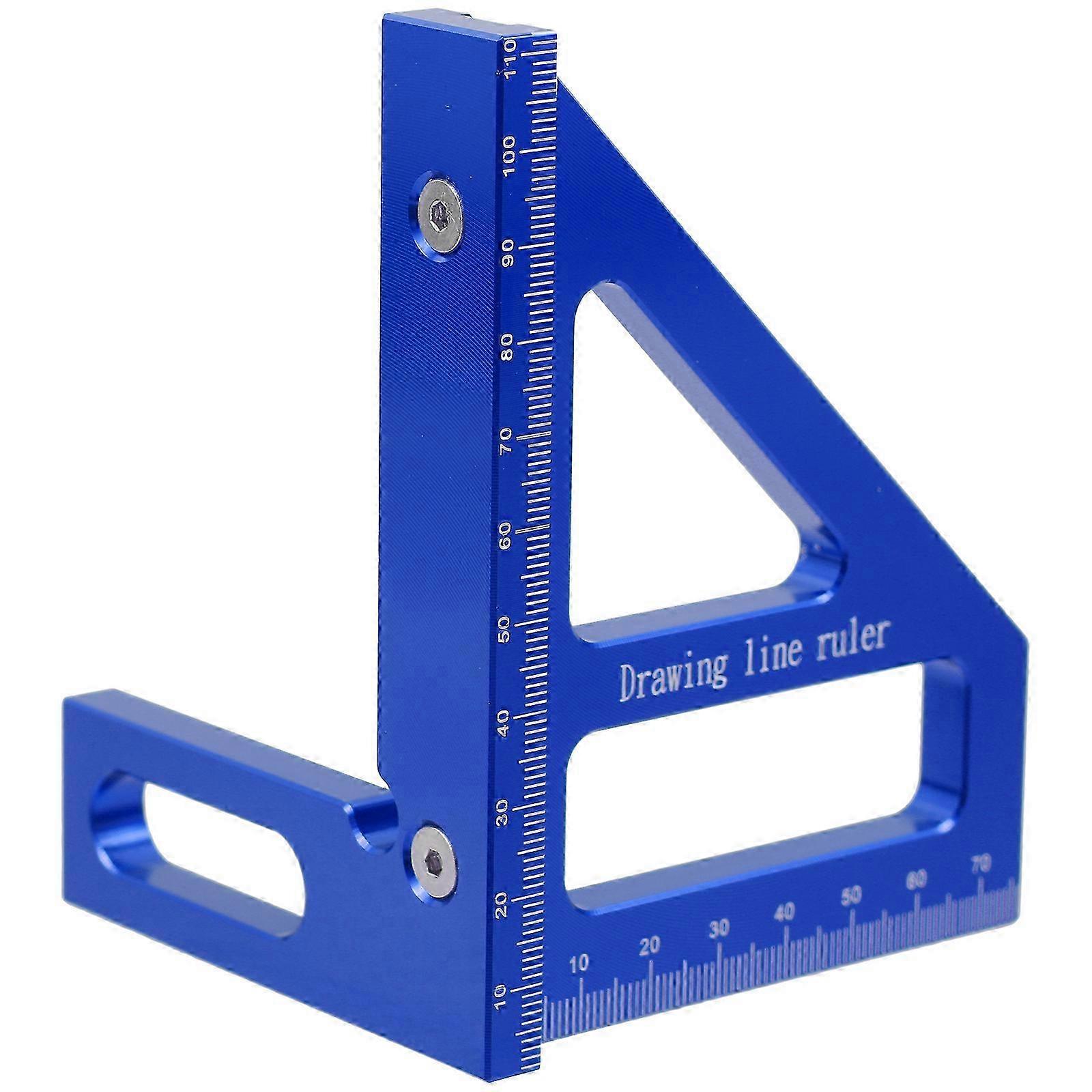 Aluminum Alloy 45 90 Degree Gauge Square Multifunction Ruler Miter Triangle Ruler