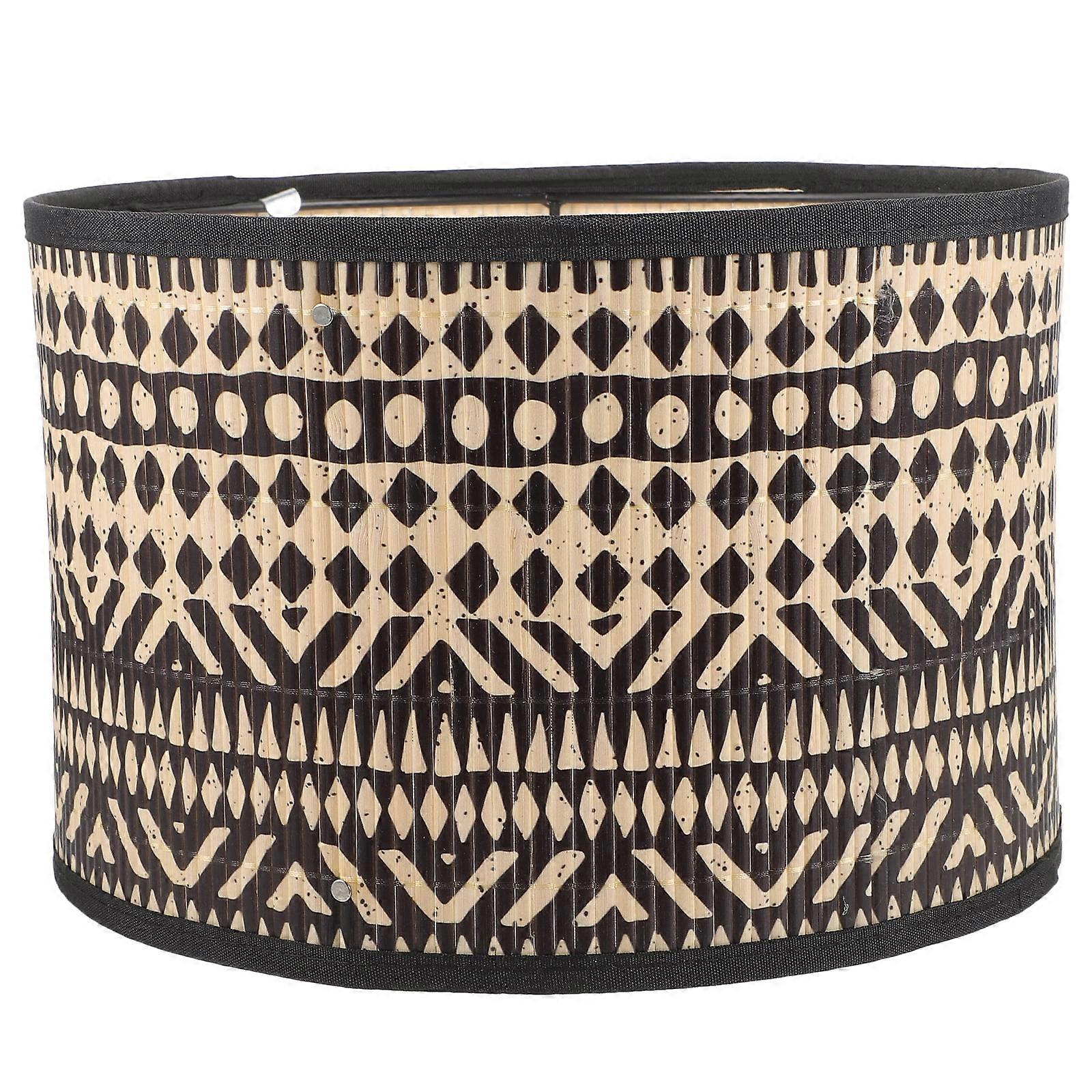 Vintage Decor Lamp Shade Large Desktop Lamp Desk Clamp Lamp Printed Lamp Shade Wood Lamp Shade Natural Lamp Shade