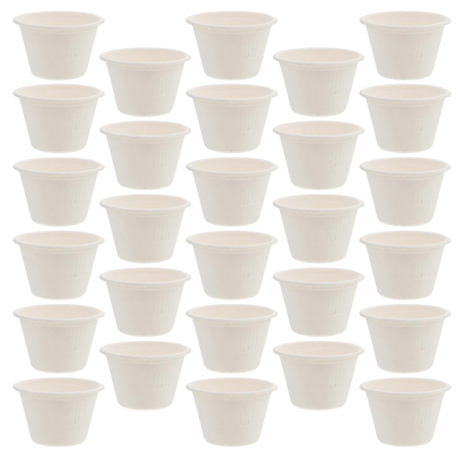 Iskremkopper til servering, 50 stk. hvite dessertkopper