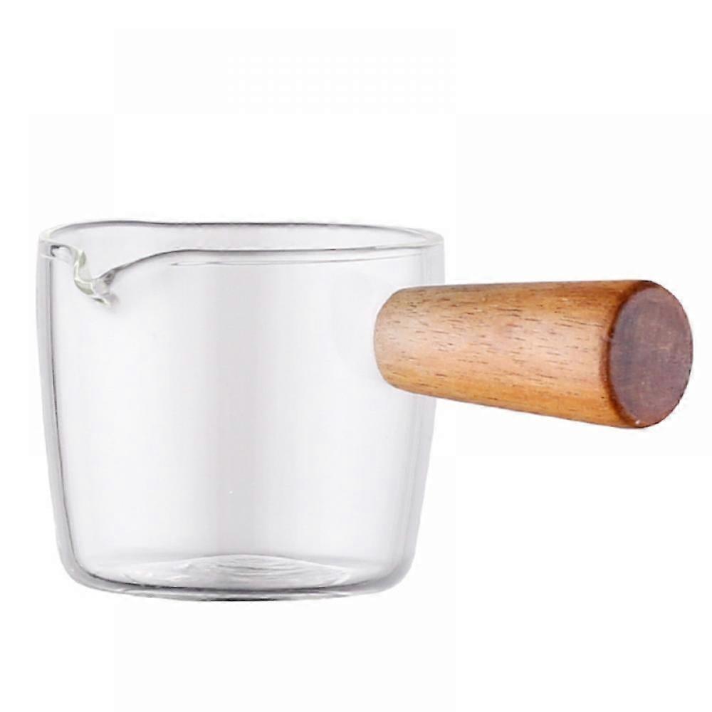 Milk Pan, Non stick Mini Saucepan Butter Warmer with Wooden Handle Small Cookware, Perfect Size for Heating Smaller Liquid Portions