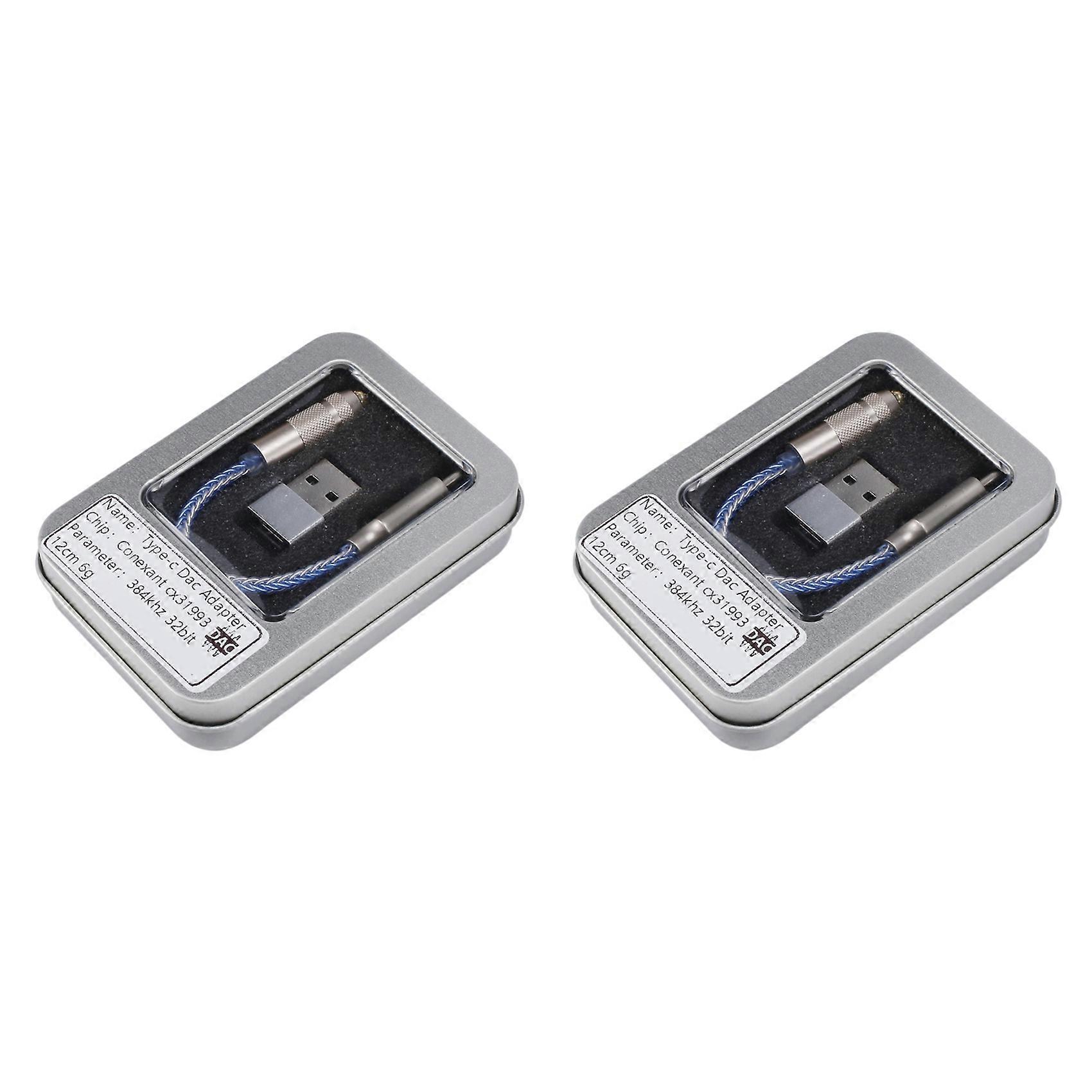 2X CX31993 USB Type C DAC Headphone Amp with 3.5mm Output SNR Decoding DAC Audio Decoding Cable for Android MacBook