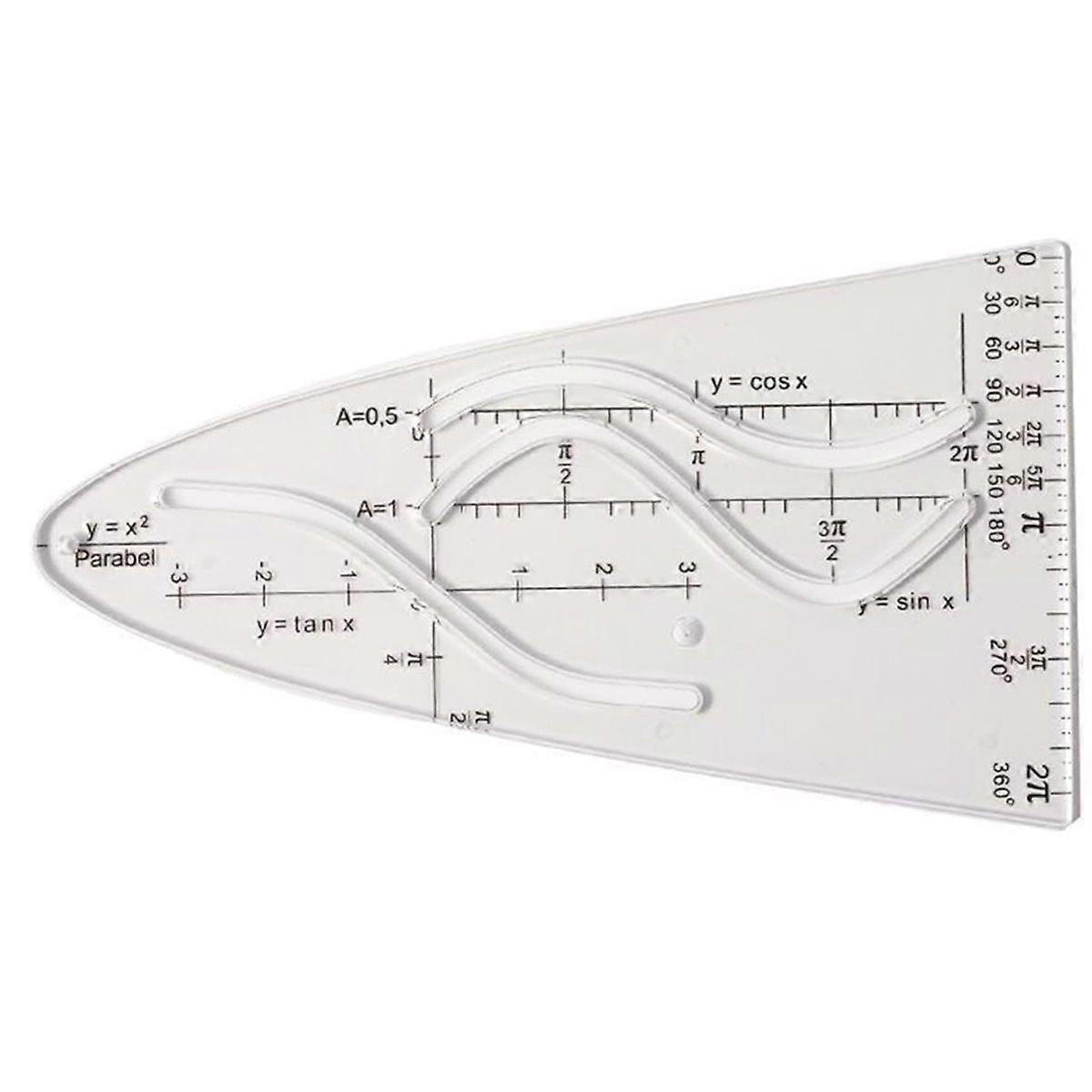 Parabolic Curves Template Ruler for Students, Artists, and Designers - Essential Tool for Complex G