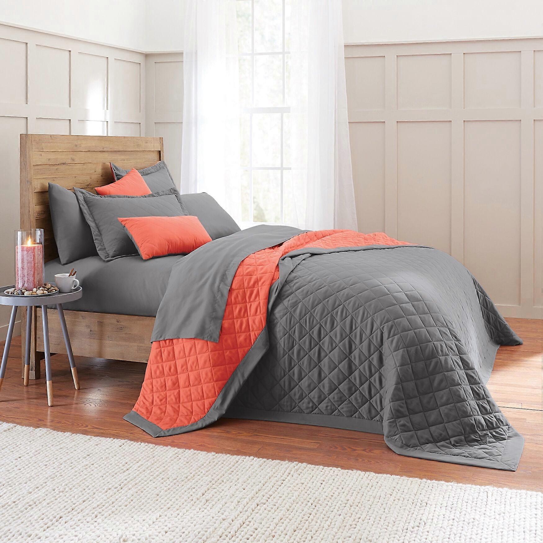 BrylaneHome Bedding BH Studio Reversible Two-Tone Ultra Soft Quilted Bedspread