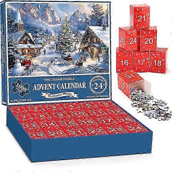 Advent Calendar Jigsaw Puzzle - 1008 Piece Holiday Puzzle for All Ages