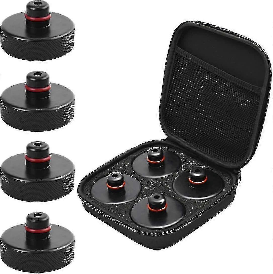 Protective Jack Pad Adapters for Tesla Model Series, 4 Count with Storage