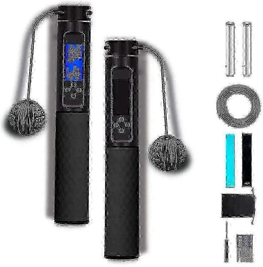 Corde à sauter avec compteur, poignée pondérée numérique