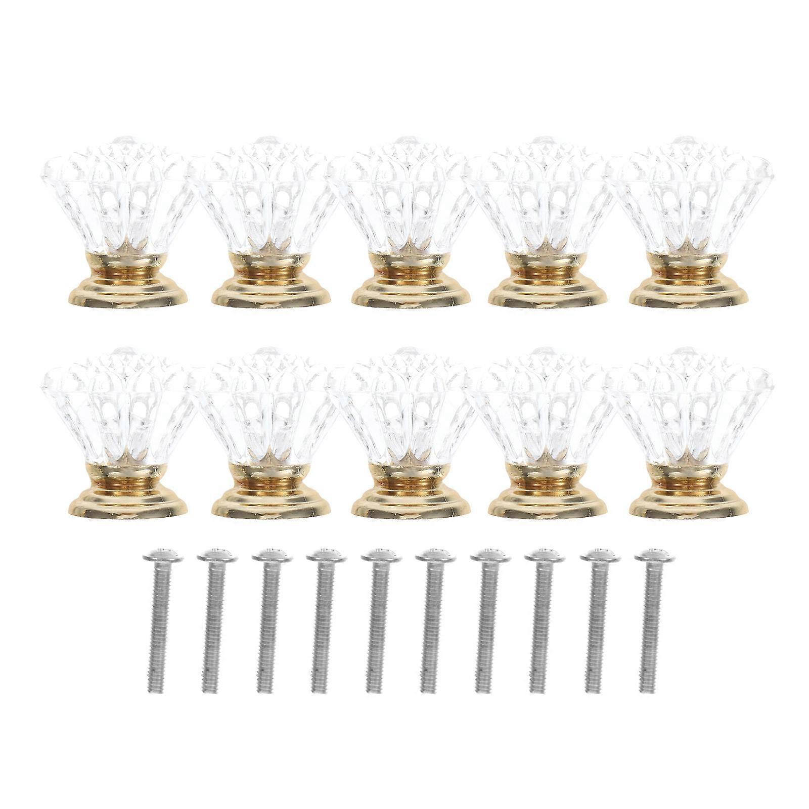 Cleaning Crystal Acrylic Knobs for 10Pcs Drawer Pulls