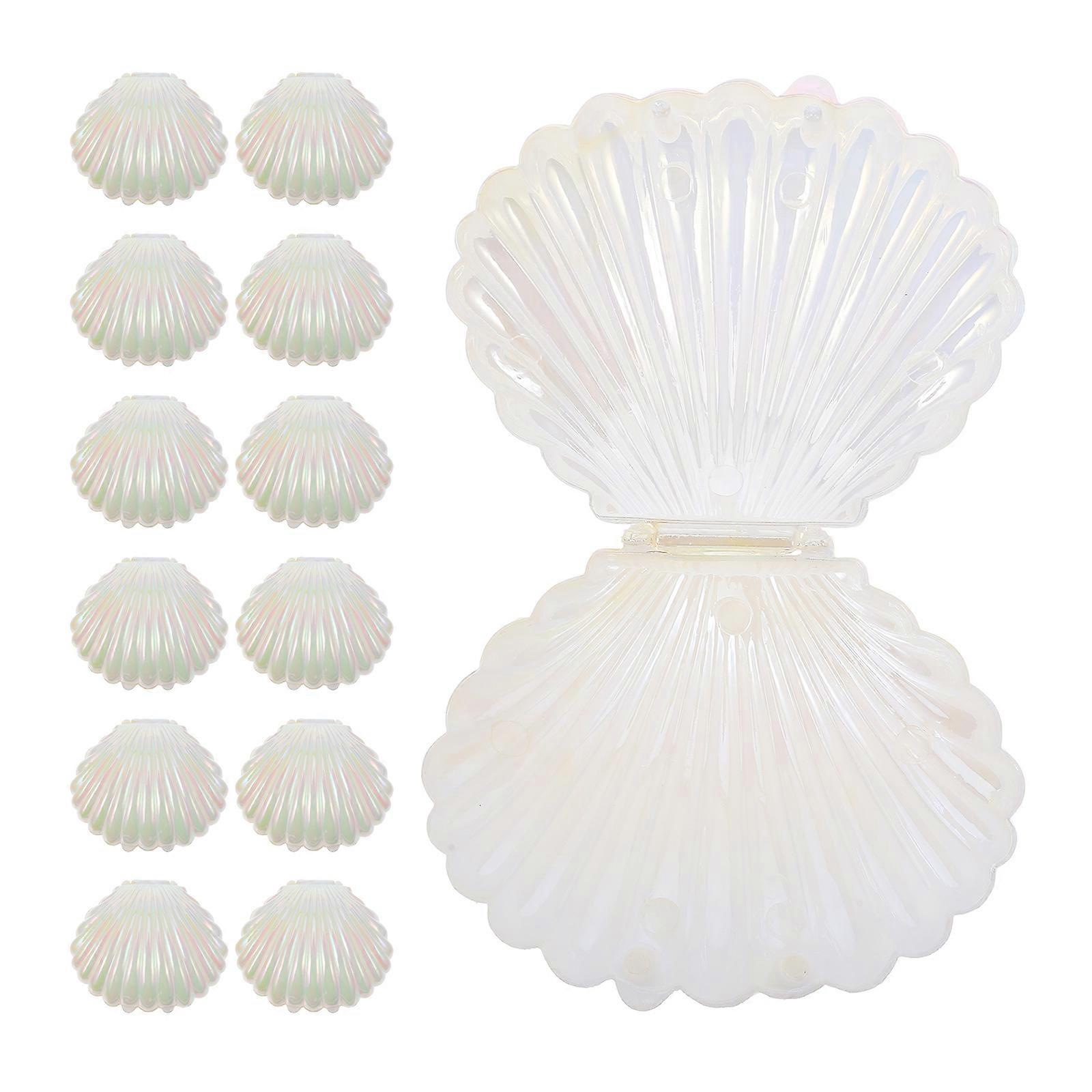 White Seashell Jewelry Box for Party with 24Pcs Candy Storage Boxes