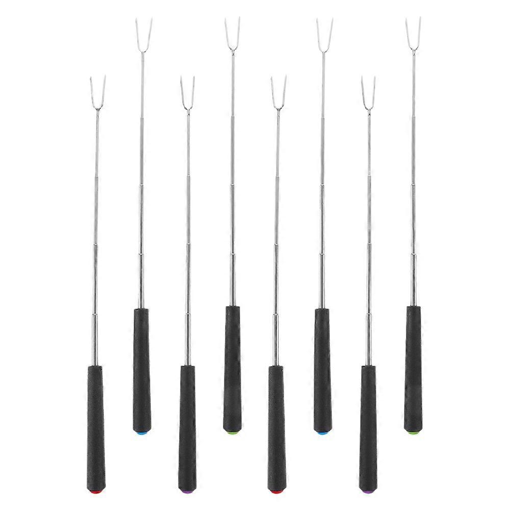 Marshmallow Roasting Sticks Set for Barbecue with 8Pcs Extendable Metal Skewers