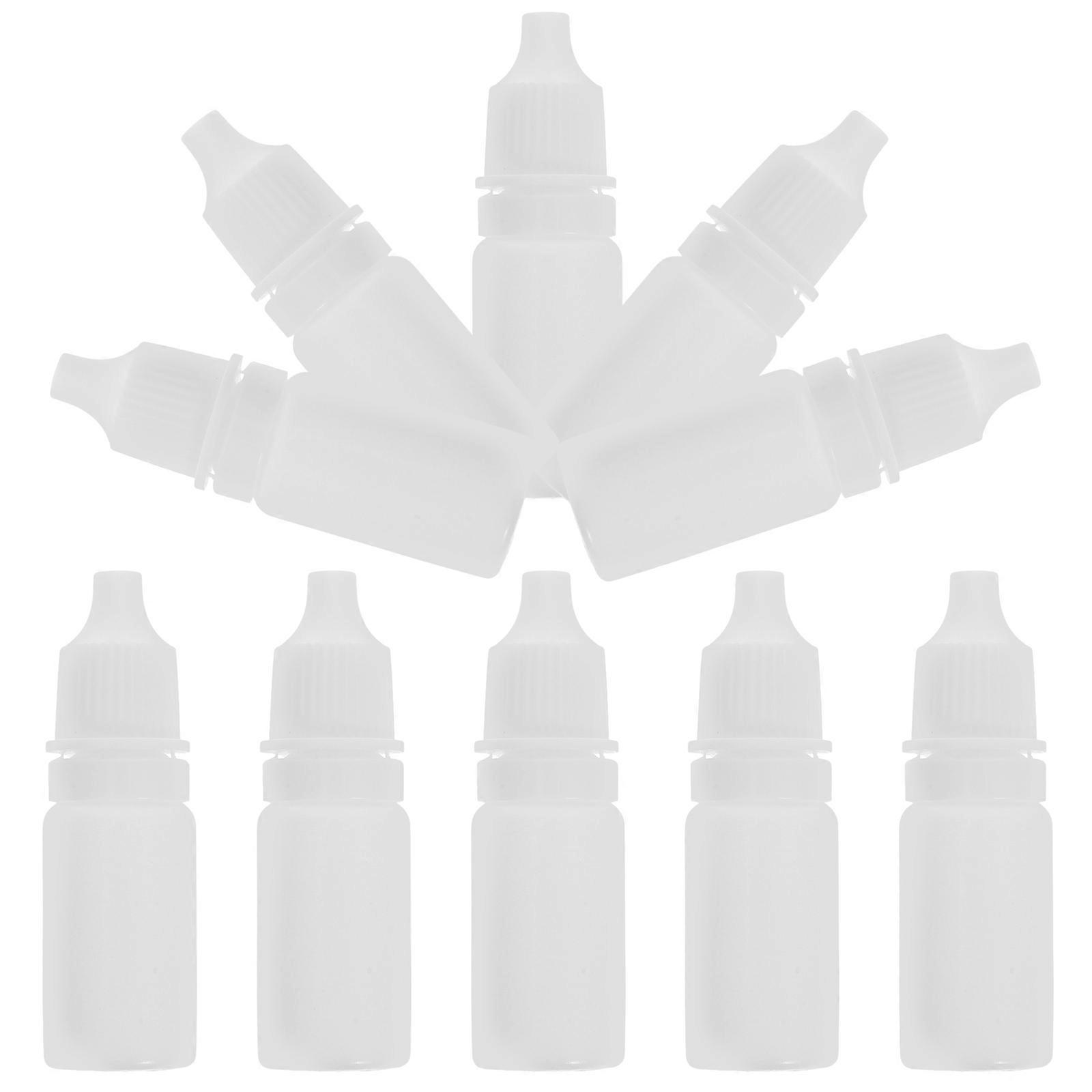 Dropping Bottles Eye Dropper Bottles for Storage Use 10Pcs Reusable White
