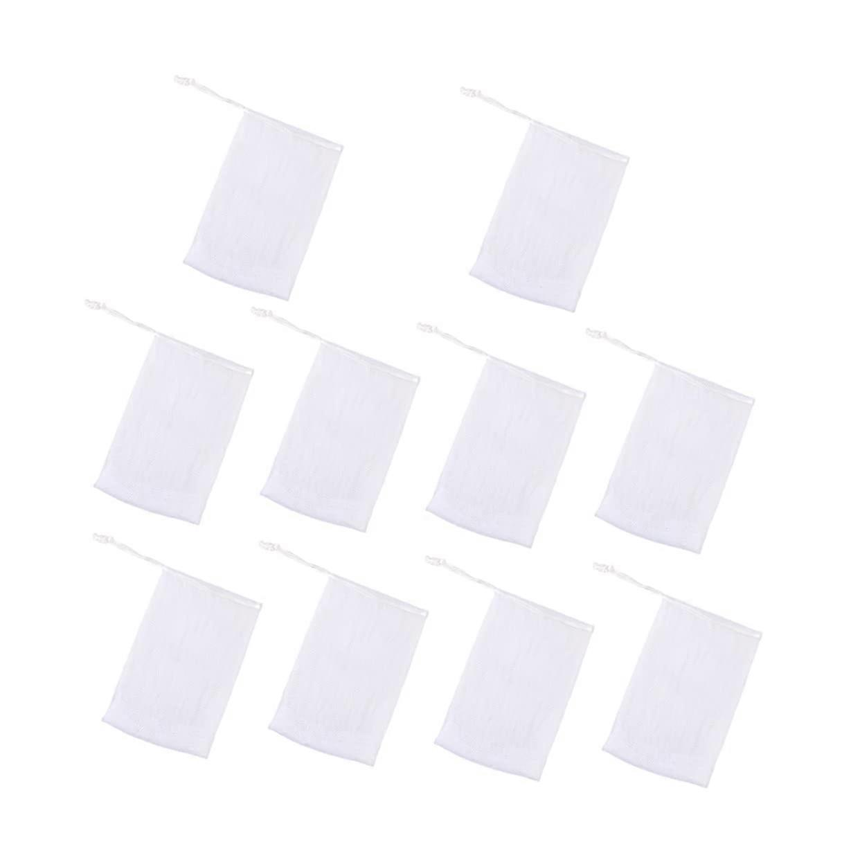 10pcs Soap Foaming Net Bubble Maker Mesh for Shower Deep Cleansing Foam Durable Wall Hanging