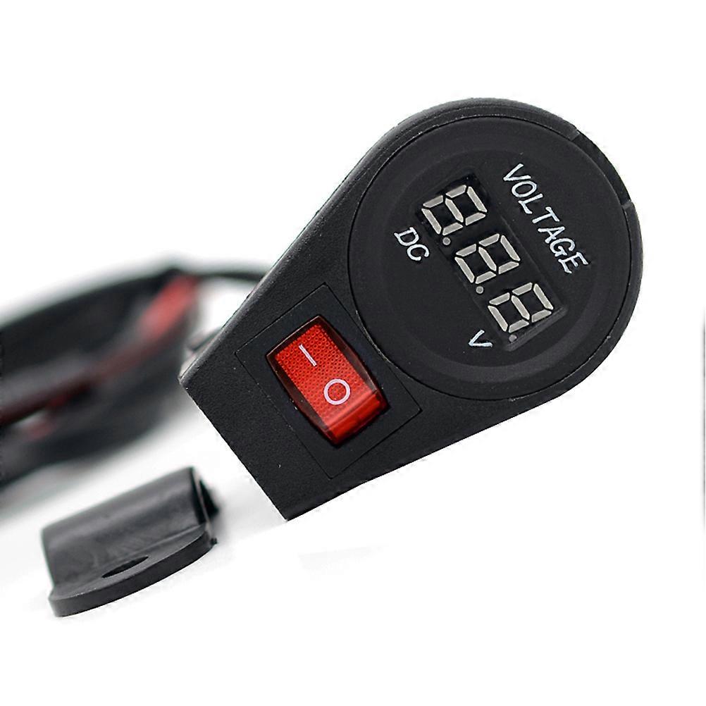 Dc Voltmeter Car Motorcycle Voltage Meter with Switch 3Pcs