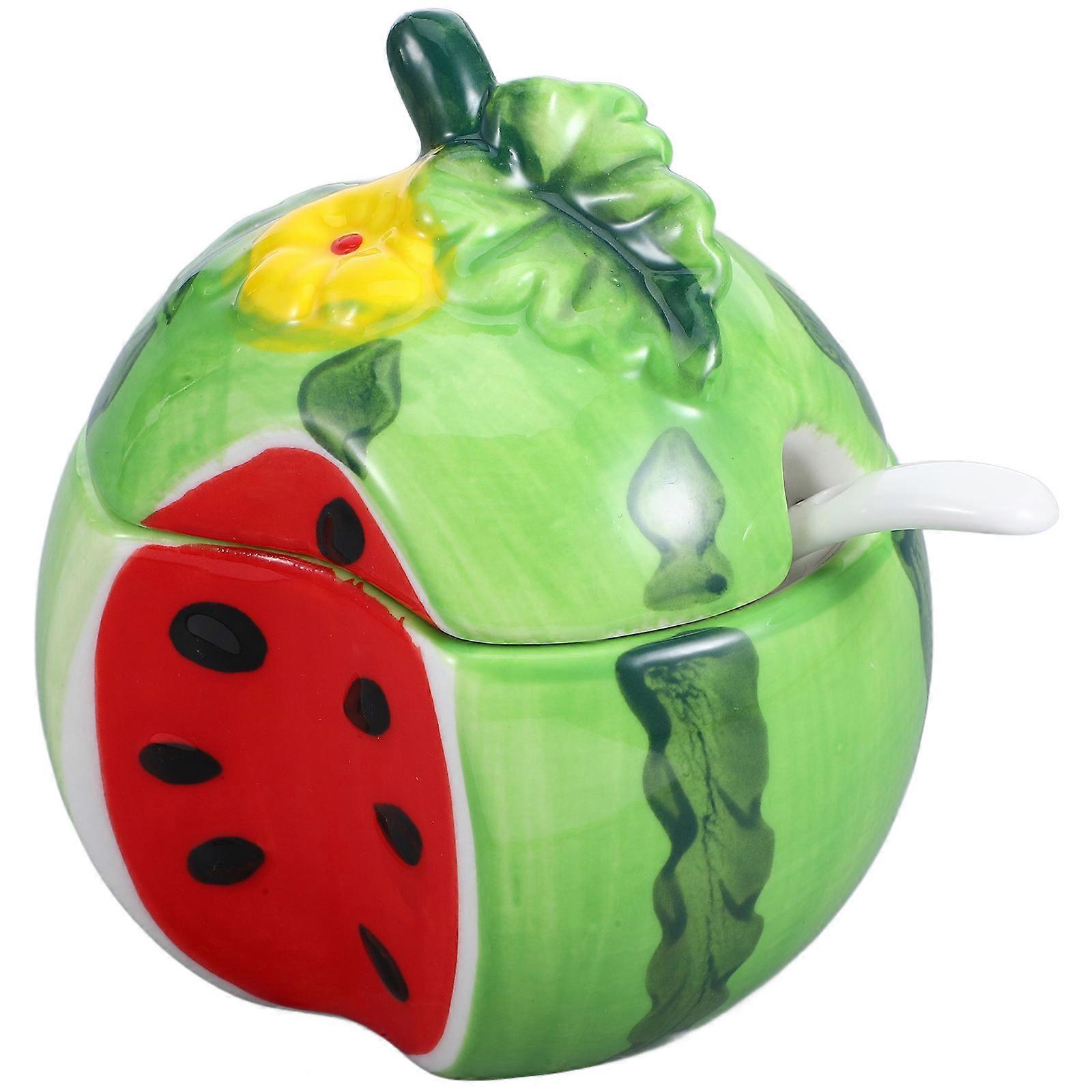 Shaped Ceramic Jar for Seasoning Storage in Kitchen