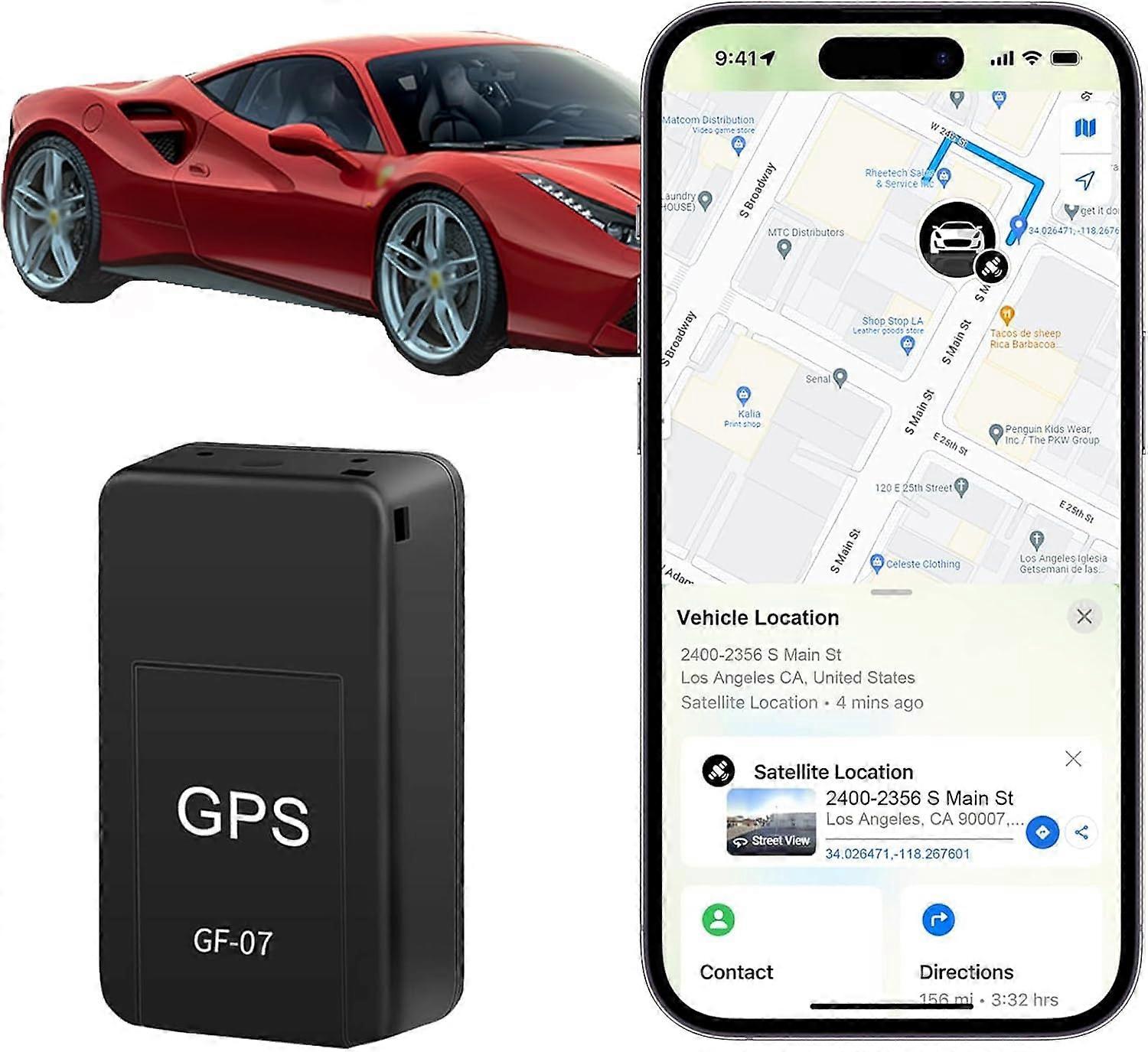 Mini GPS Tracker Magnetic Waterproof RealTime Locator for Vehicles No Subscription Global Coverage