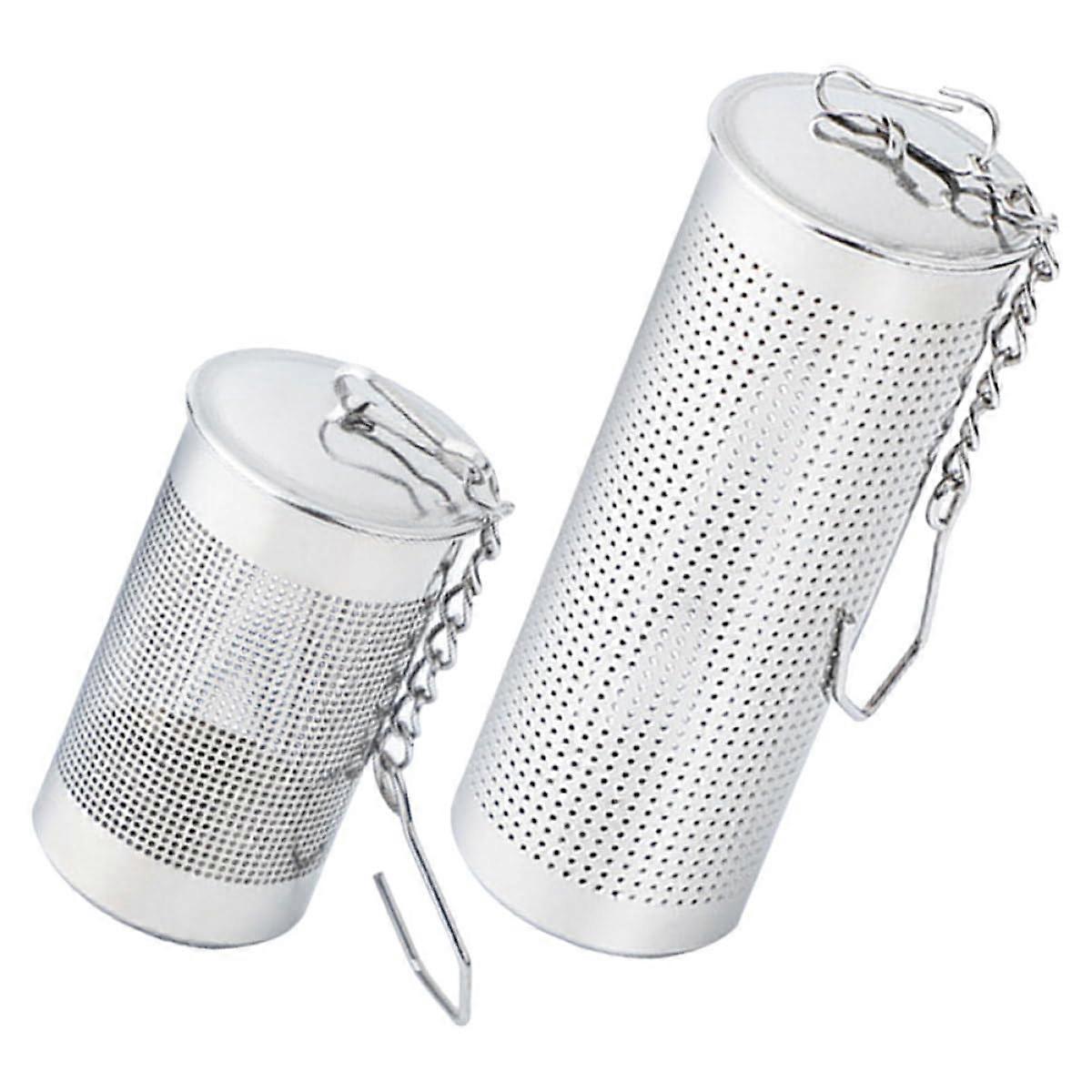 2Pcs Stainless Steel Tea Infuser with Fine Mesh Strainer for Loose Leaf Brewing and Chain Hook