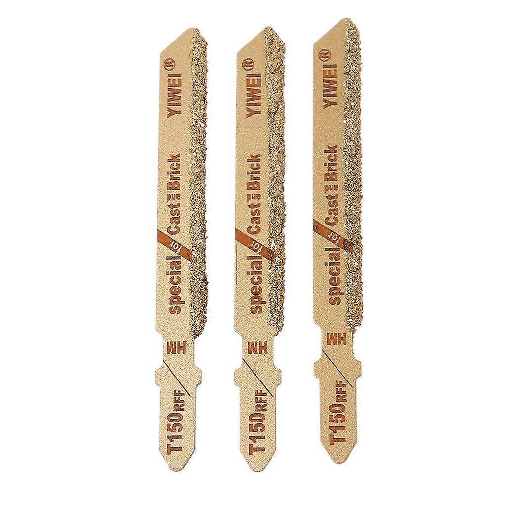 3pcs 3' T150 Carbide Grit TShank Jigsaw Blades for Precise Ceramic Tile Cutting