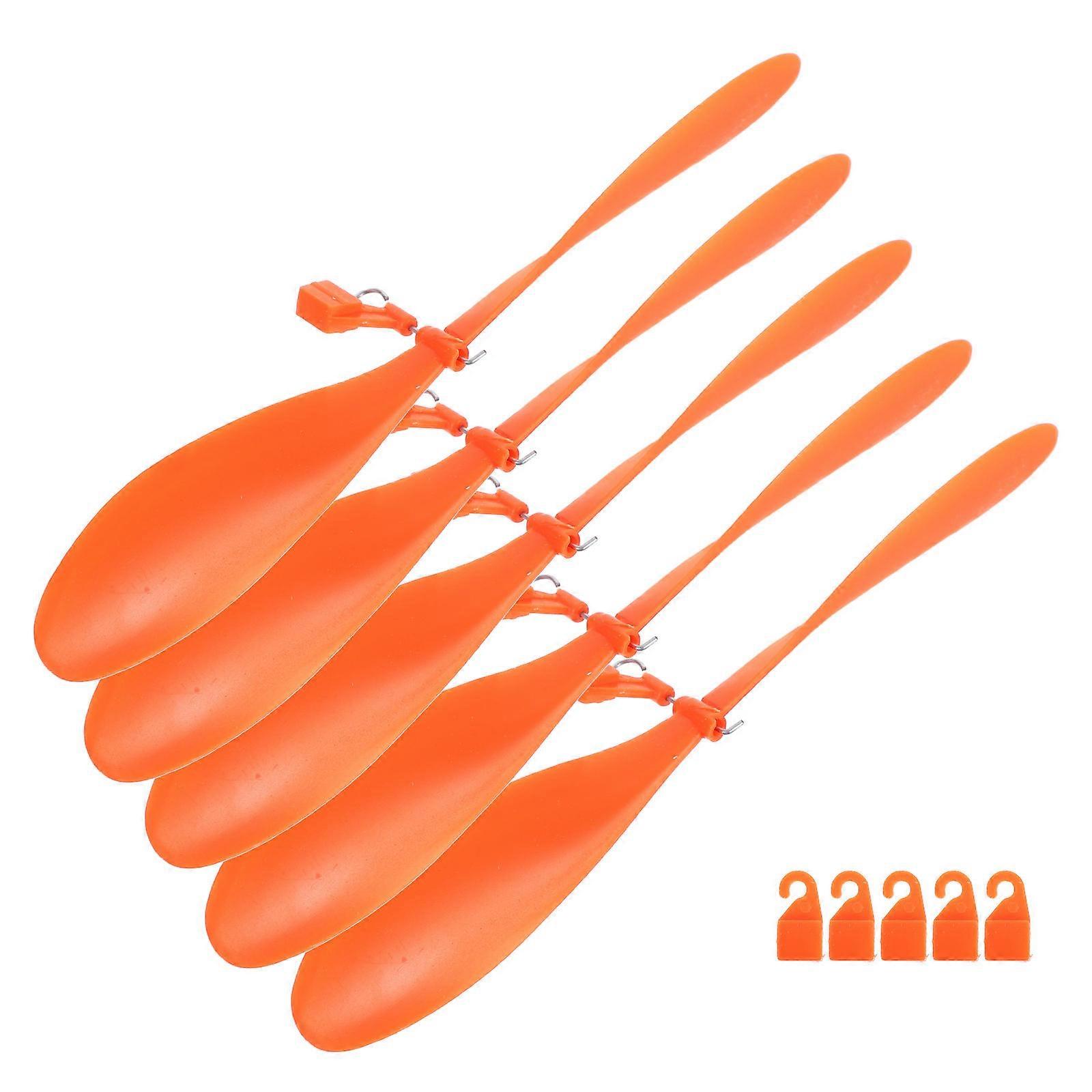 Plastic Aircraft Model Propeller Orange for Science Projects 5Sets