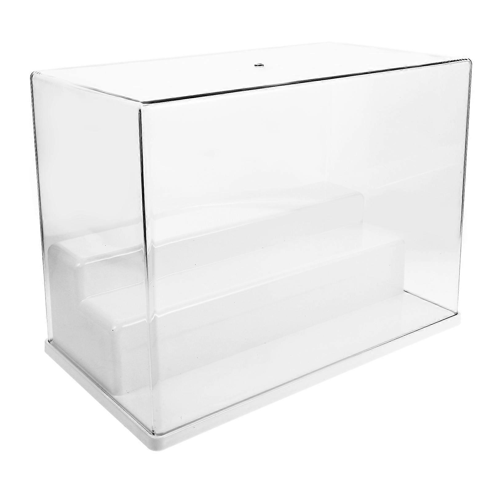 Acrylic Figure Display Case for Storage with 3 Layer Stackable Shelves