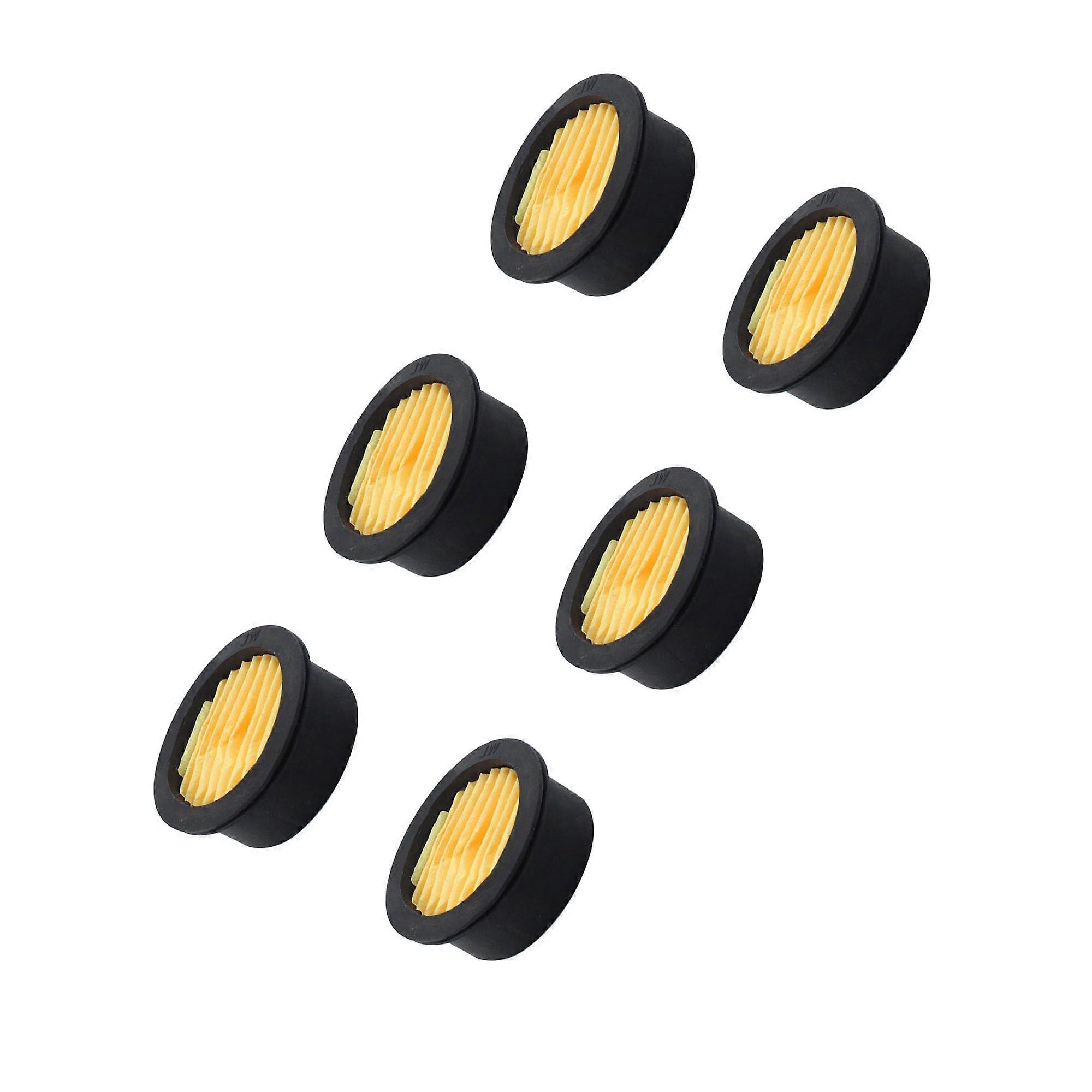 6PCS Air Compressor Intake Paper Filter 50mm Noise Reduction Dust Protection Replacement Set