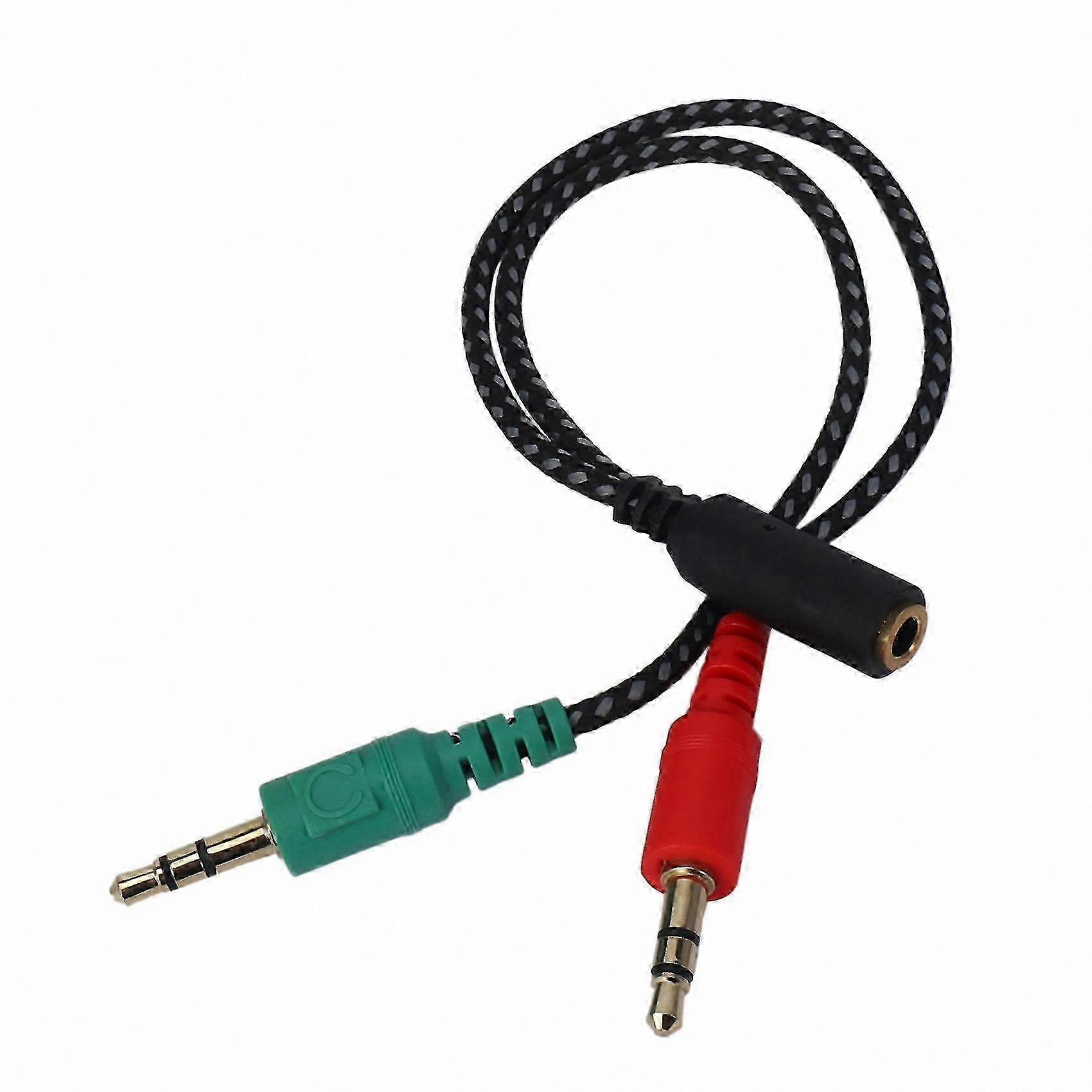 3.5mm Audio Splitter Adapter for PC Headset and Microphone Connection