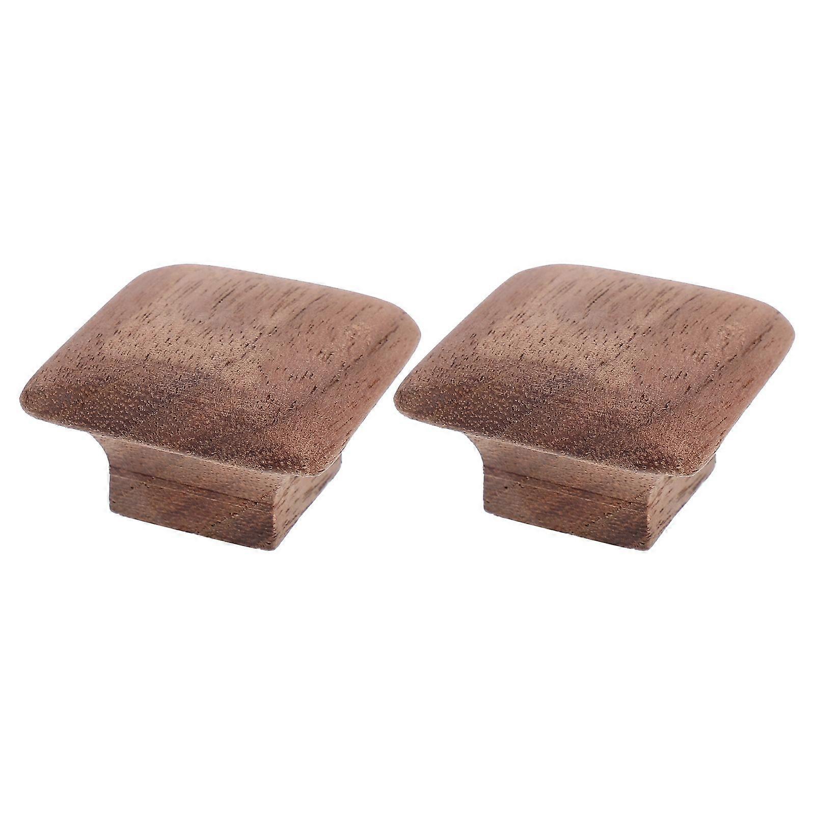 Solid Wood Cabinet Handle Drawer Knob 2Pcs for Home Furniture Pull