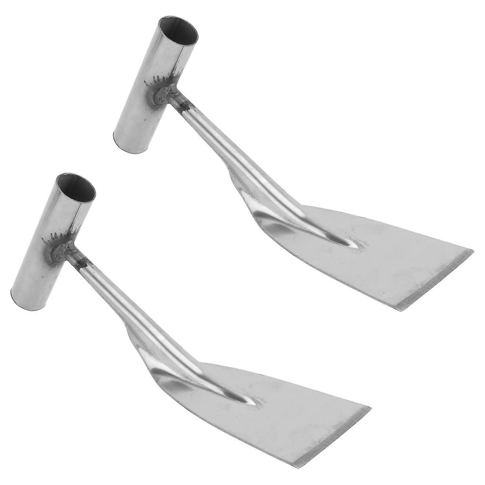 Garden 2Pcs Stainless Steel Spades for Weeding Silver Use