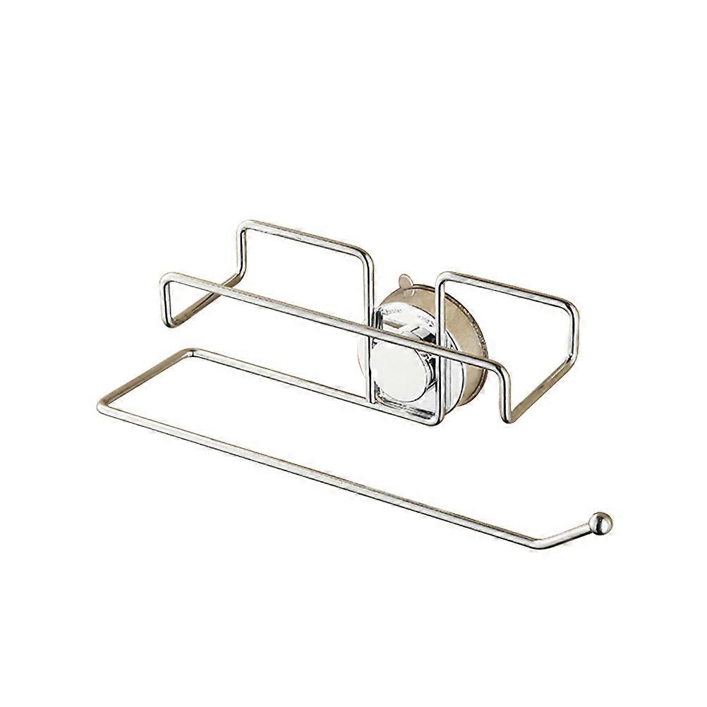 Immune Silver Paper Towel Holder for Kitchen with Suction Cup Roll Holder