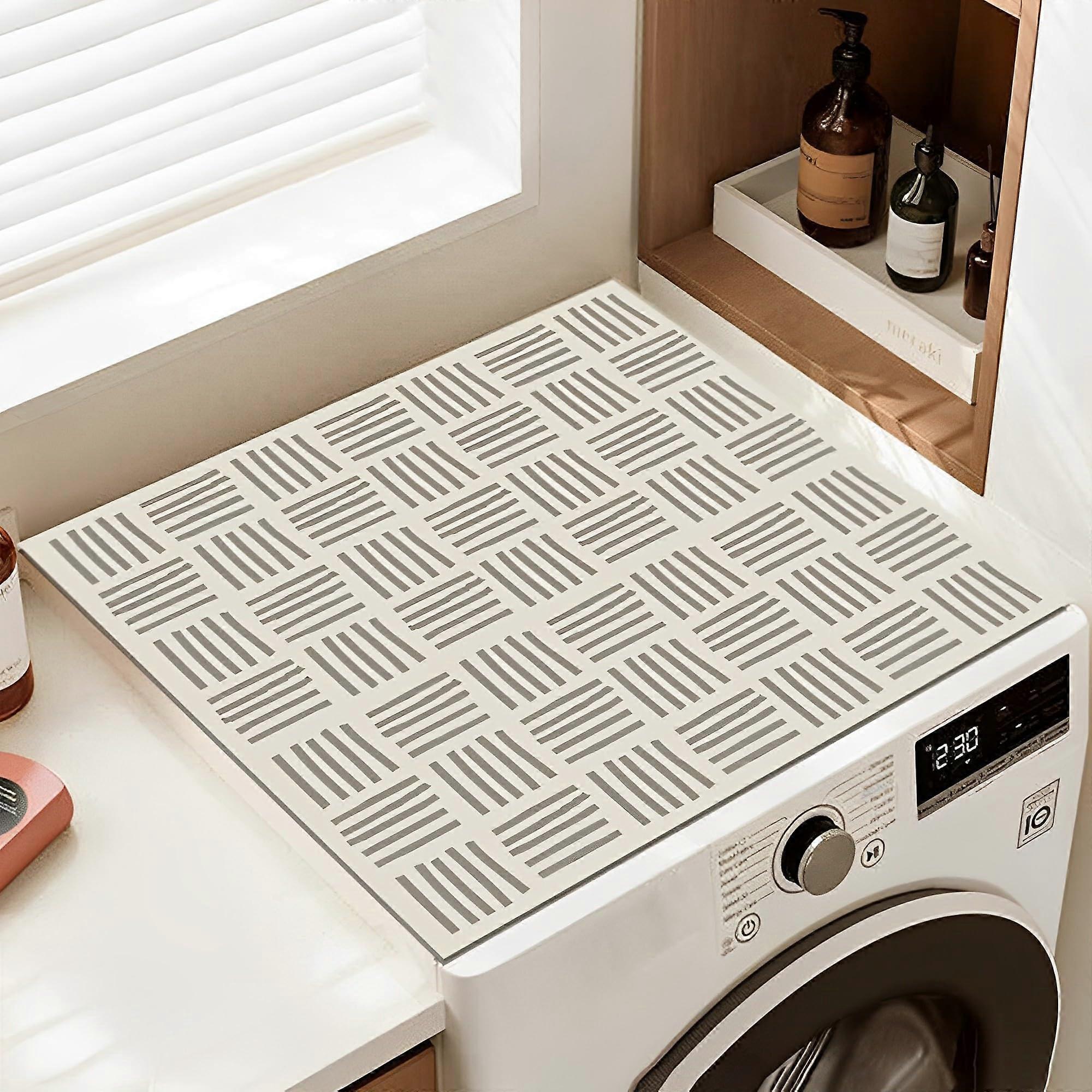 Washer and Dryer  Cover Waterproof Dustproof NonSlip Laundry Protector Mat 60x60cm E