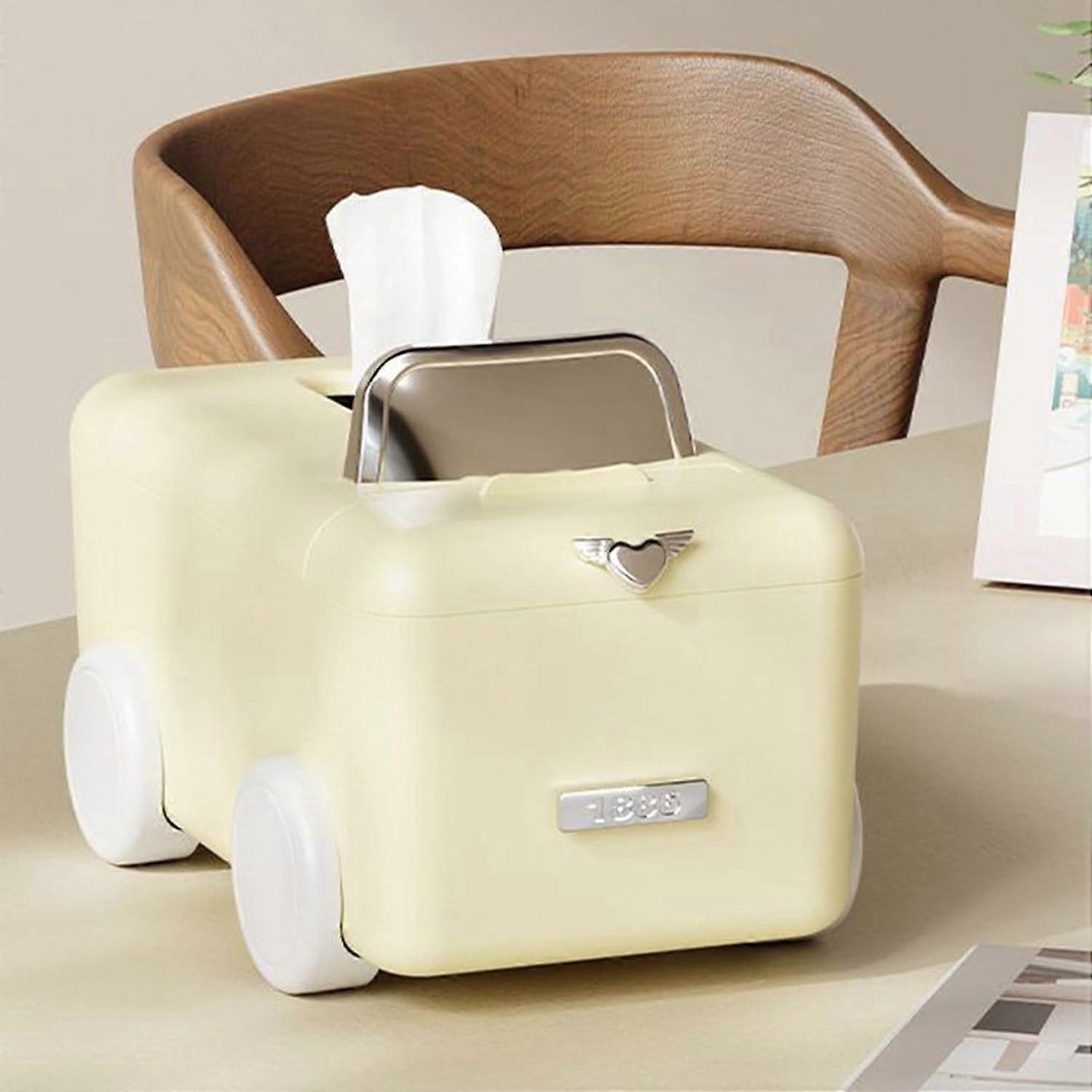 Modern Rectangular Tissue Box Holder with Drawer, Stylish Organizer for Home and Office