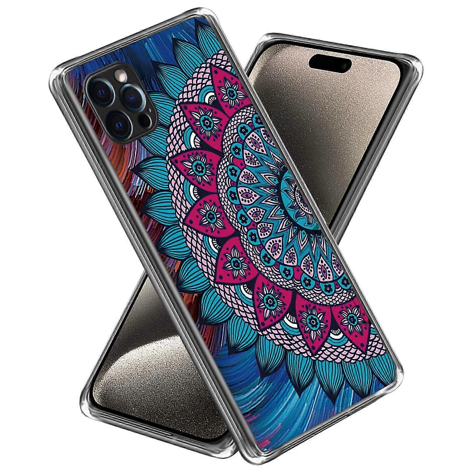 For iPhone 16 Pro Max Case Pattern Printed Shockproof TPU Phone Cover