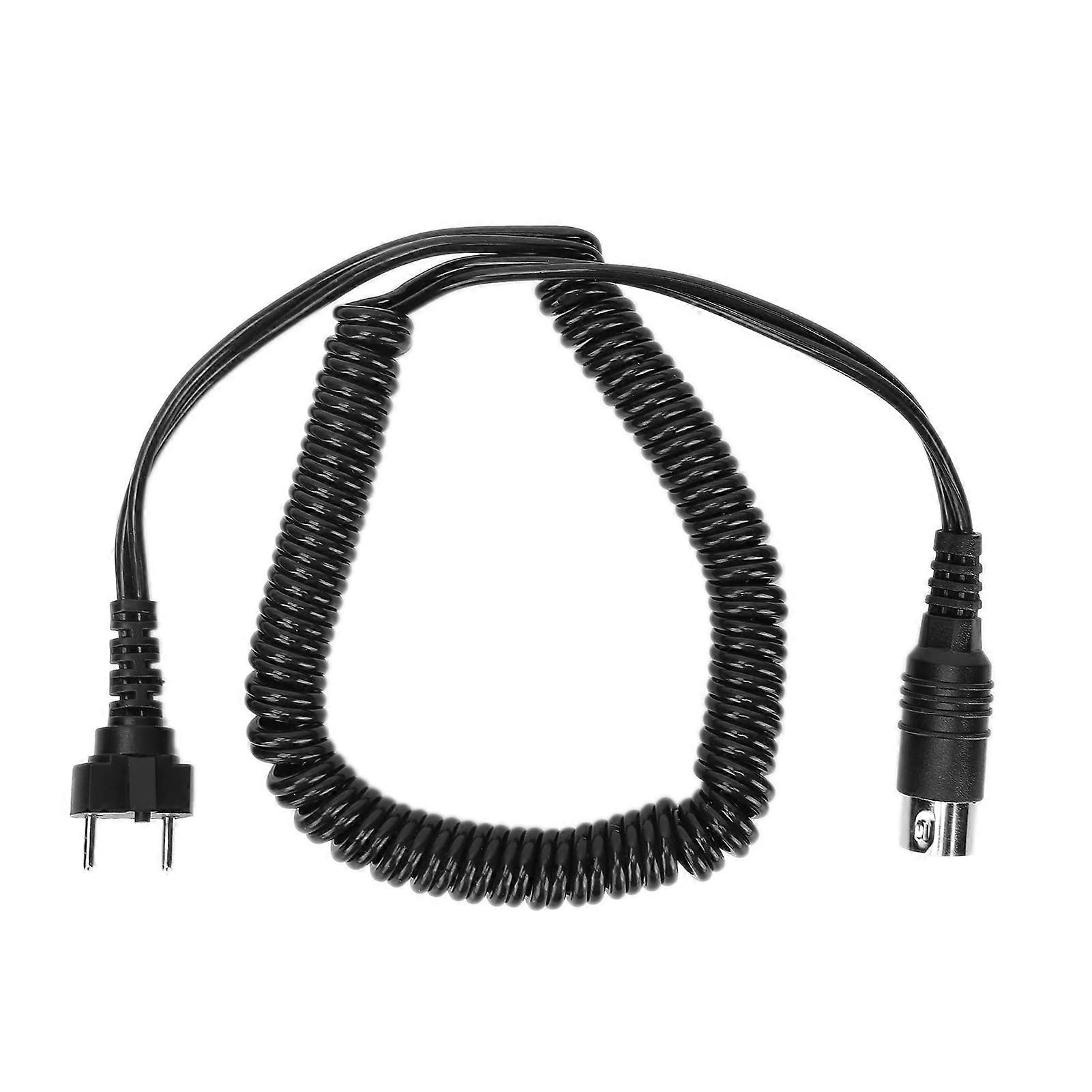 Electric Nail Drill Cable Black 1.8m Flexible Replacement Cord for Handpiece with Secure Plug