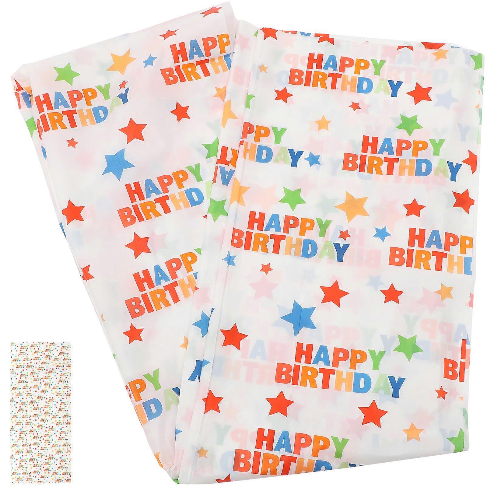 Waterproof Birthday Table Cover for Decor Reusable Party Tablecloth