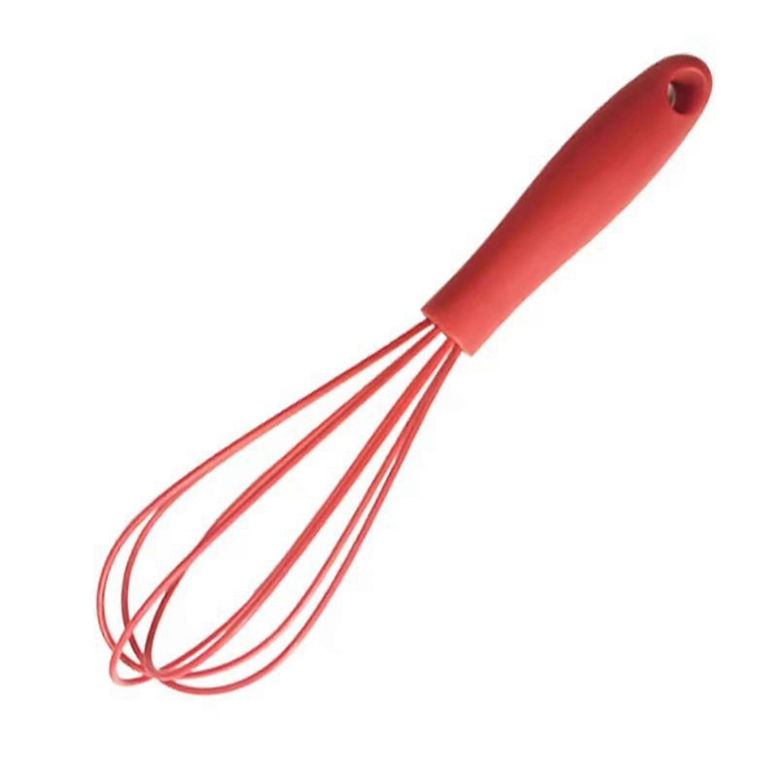 Silicone Egg Whisk with Ergonomic NonSlip Grip for Smooth Batter Mixing and Multifunction Kitchen Use