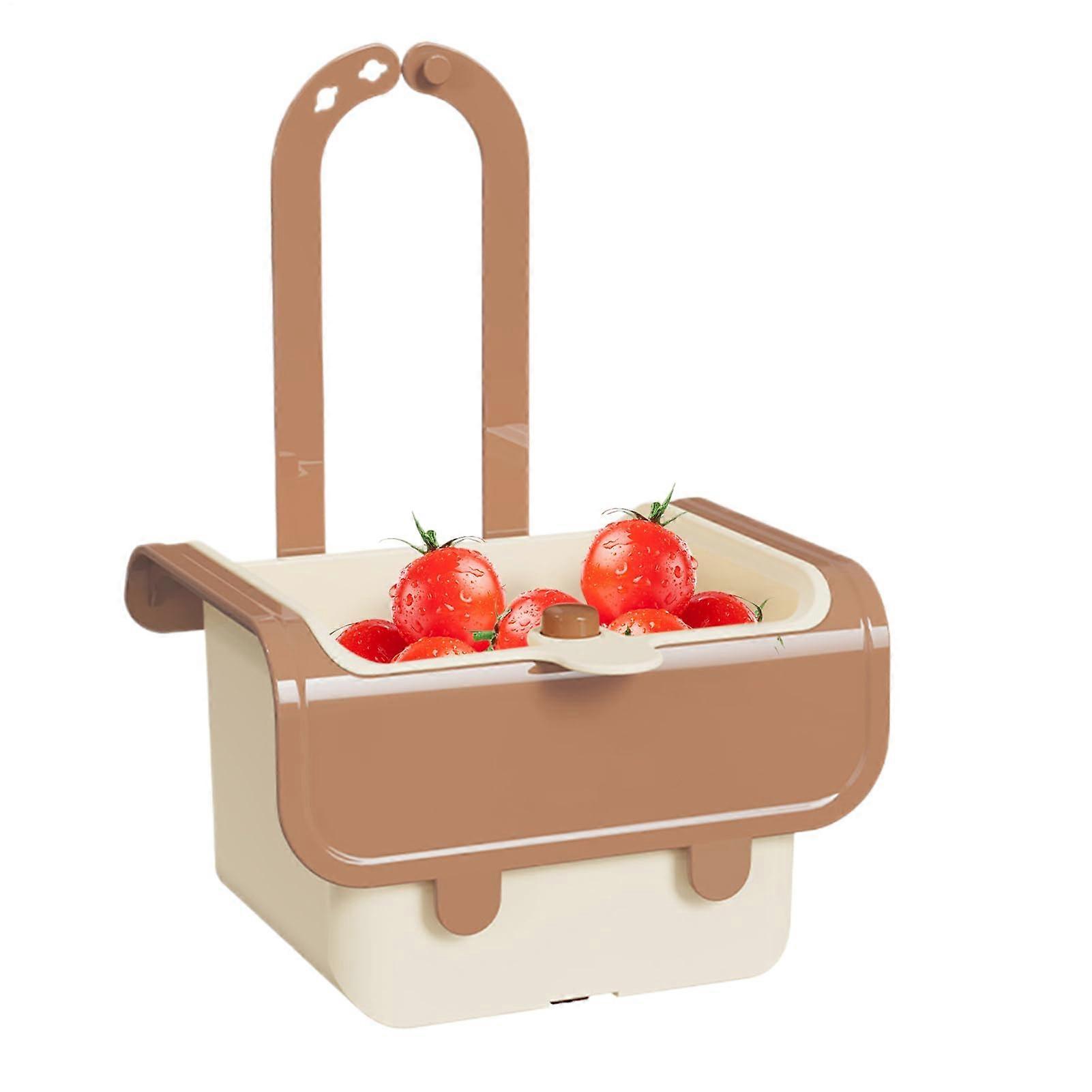 Kitchen Sink Strainer with Push Button Release, Fine Mesh Drain Basket for Waste, Fruit and Pasta