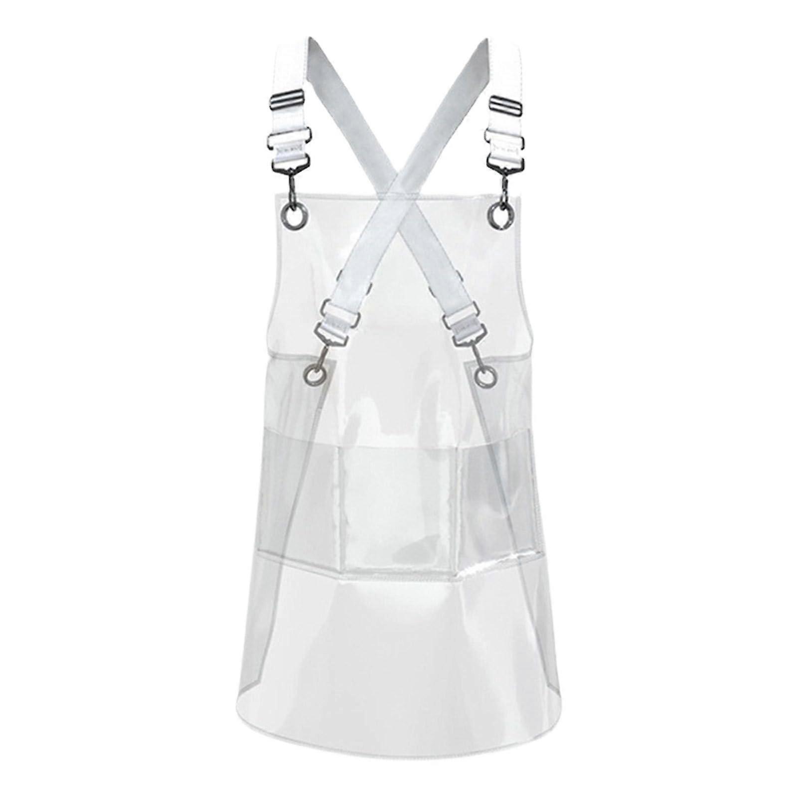 Waterproof OilProof Kitchen Apron Adjustable Heavy Duty Dishwashing Chef Bib for Cooking